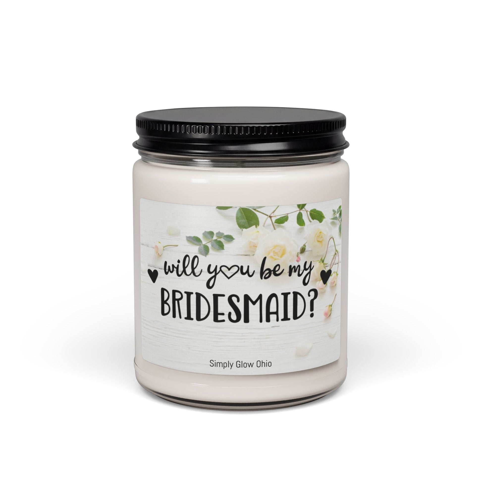 Scented Soy Candle, 9oz, bridesmaid, bridal party gifts - Simply Glow Ohio