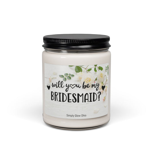 Scented Soy Candle, 9oz, bridesmaid, bridal party gifts - Simply Glow Ohio