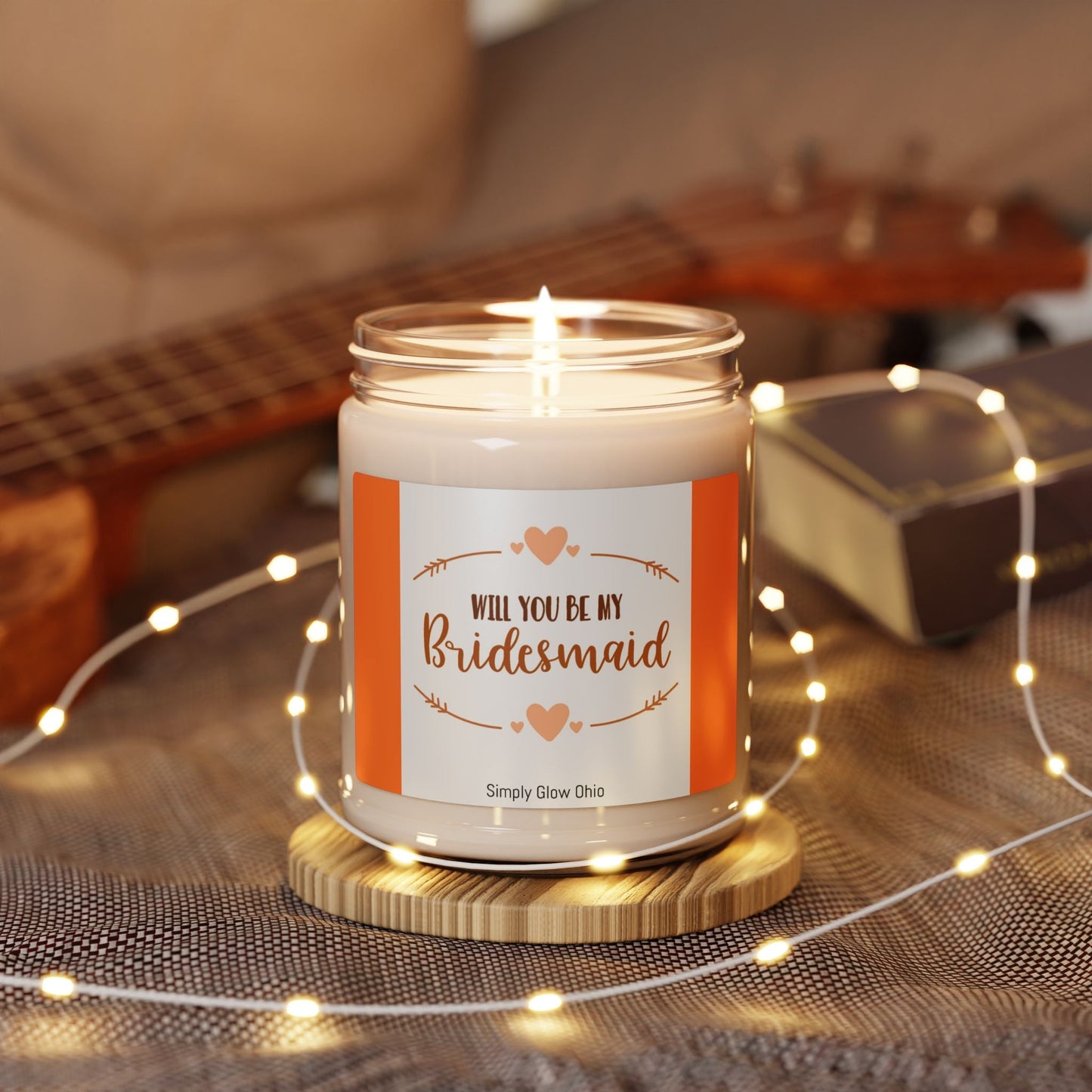 Scented Soy Candle, 9oz, bridesmaid gift - Simply Glow Ohio
