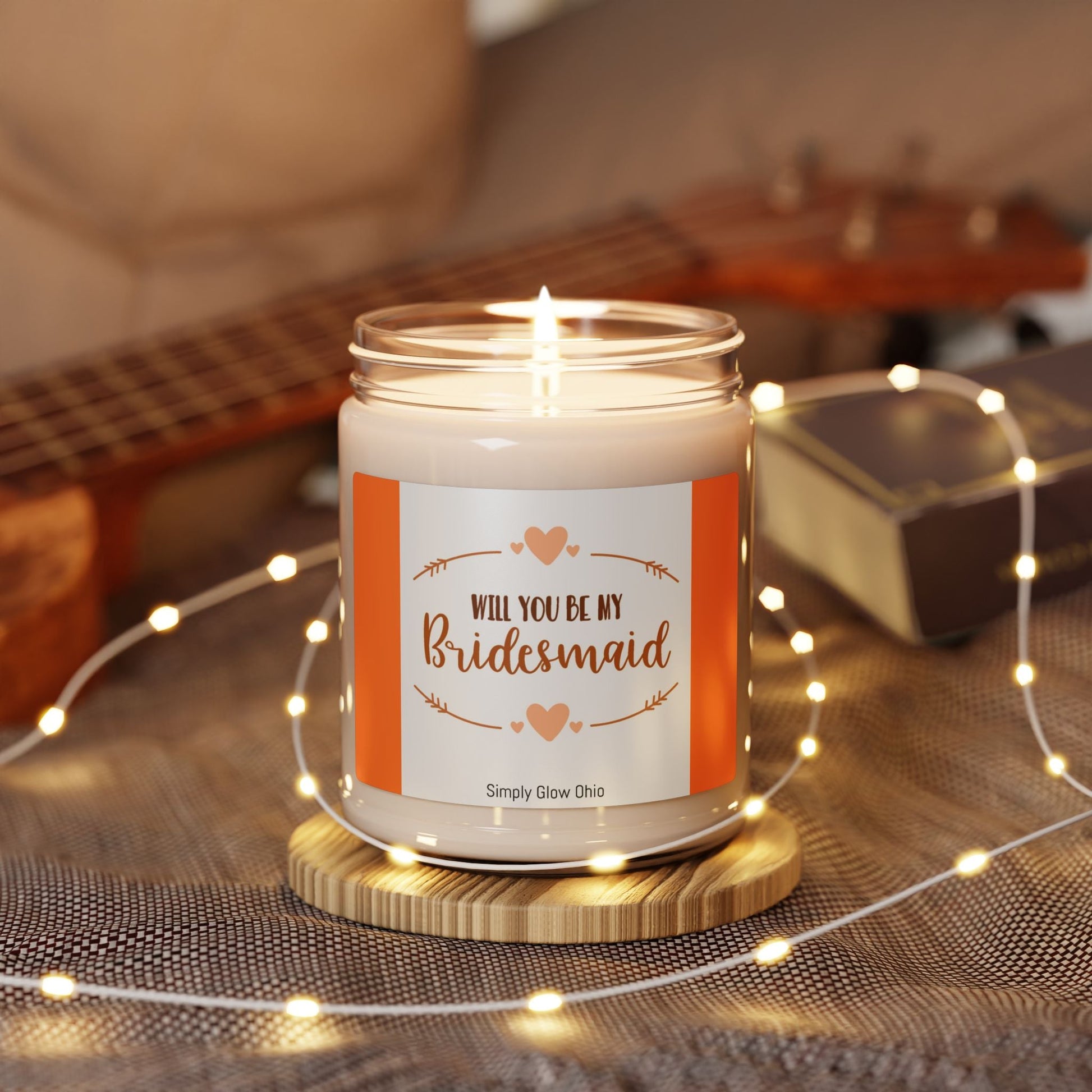 Scented Soy Candle, 9oz, bridesmaid gift - Simply Glow Ohio