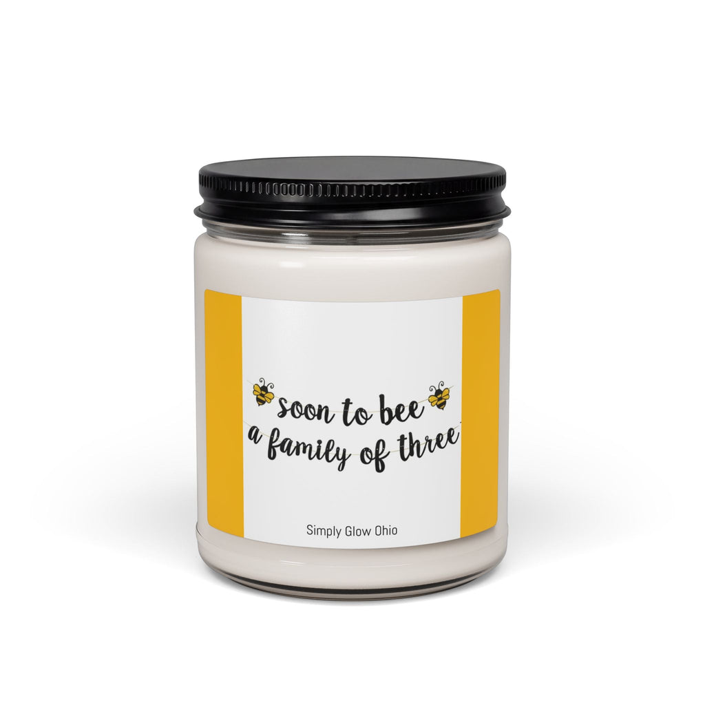 Scented Soy Candle, 9oz, Soon to be a family of 3, new baby design - Simply Glow Ohio
