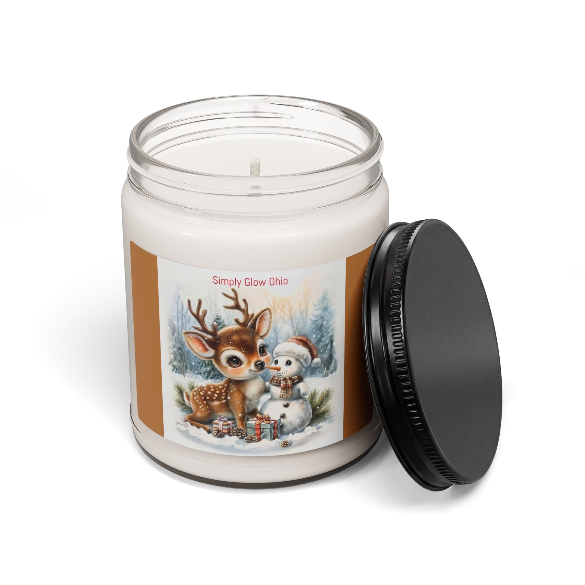 Scented Soy Candle, 9oz, winter scene, home decor - Simply Glow Ohio