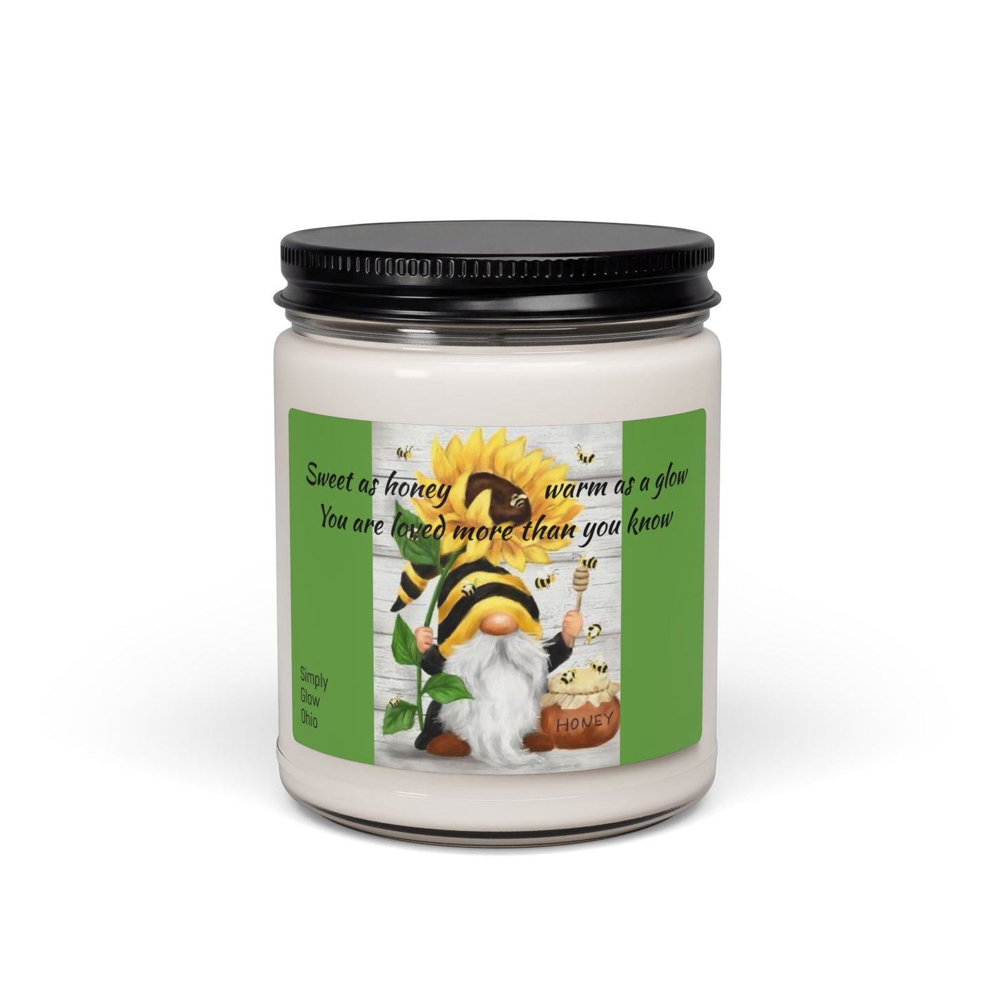 Scented Soy Candle, 9oz, spring, summer, love U design - Simply Glow Ohio