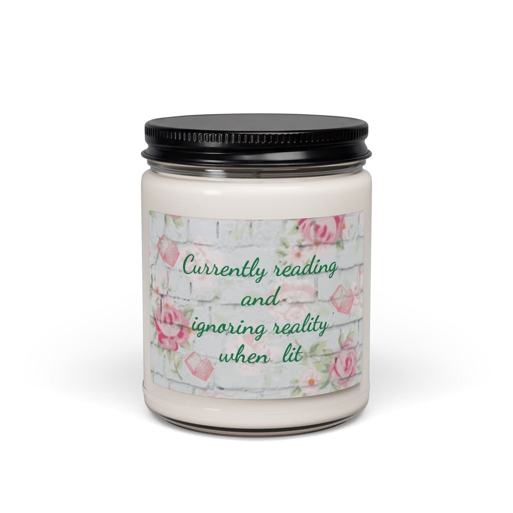 Scented Soy Candle, 9oz, reading when lit custom label - Simply Glow Ohio
