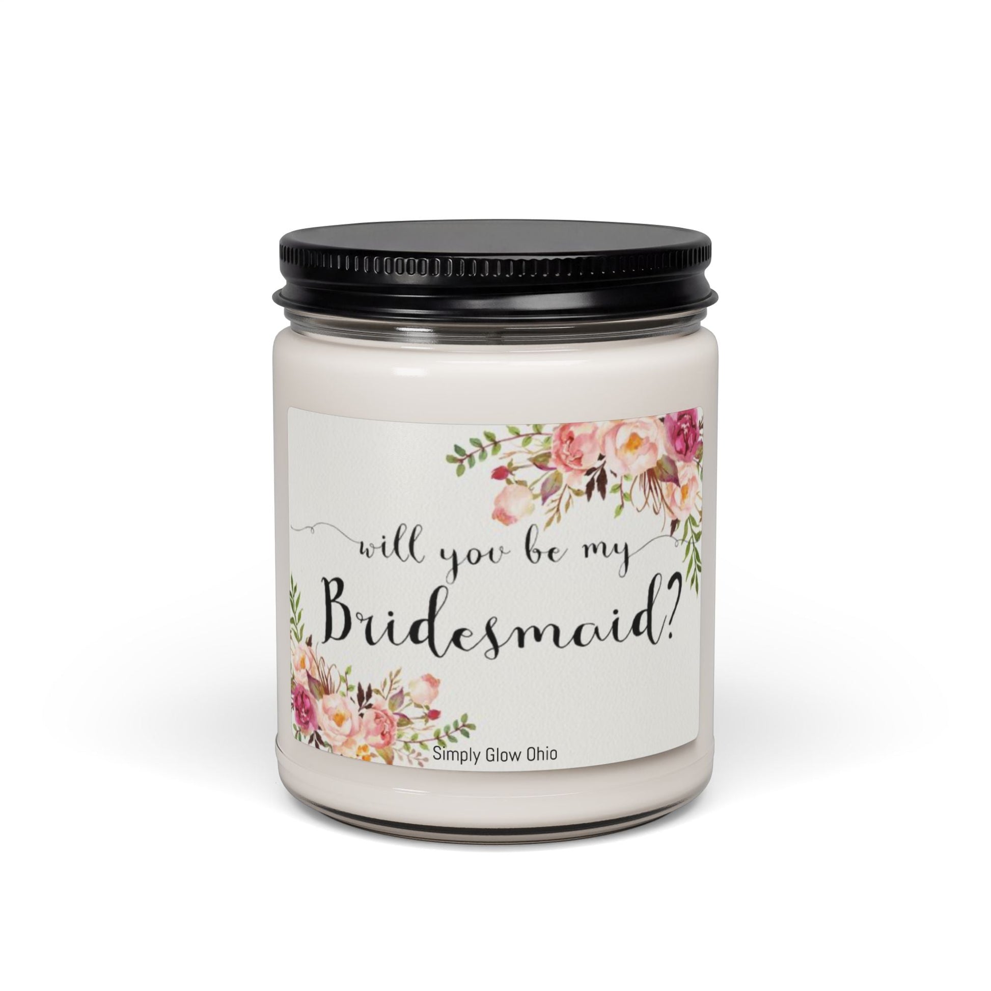 Scented Soy Candle, 9oz, bridesmaid, bridal party gifts - Simply Glow Ohio