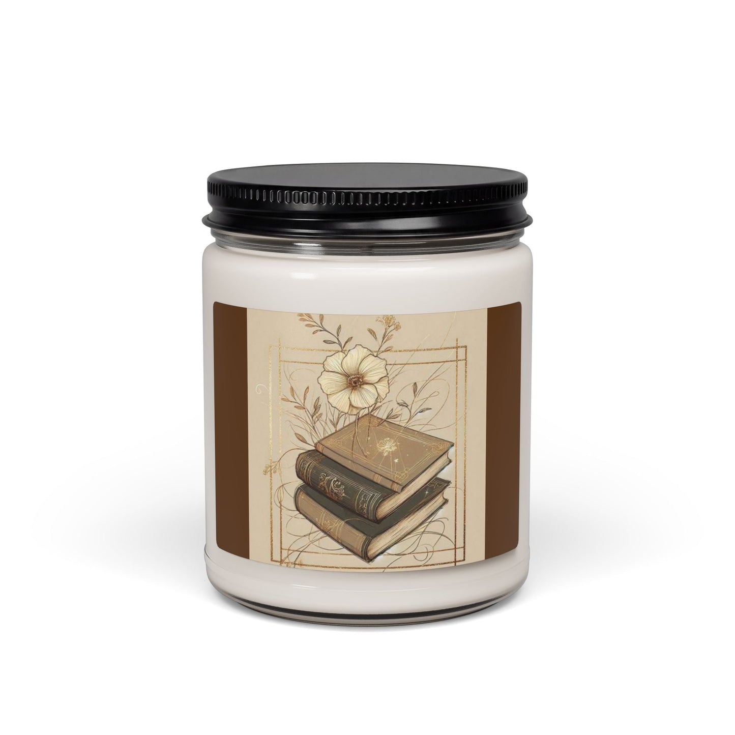 Scented Soy Candle, 9oz, book lover, stacked books - Simply Glow Ohio