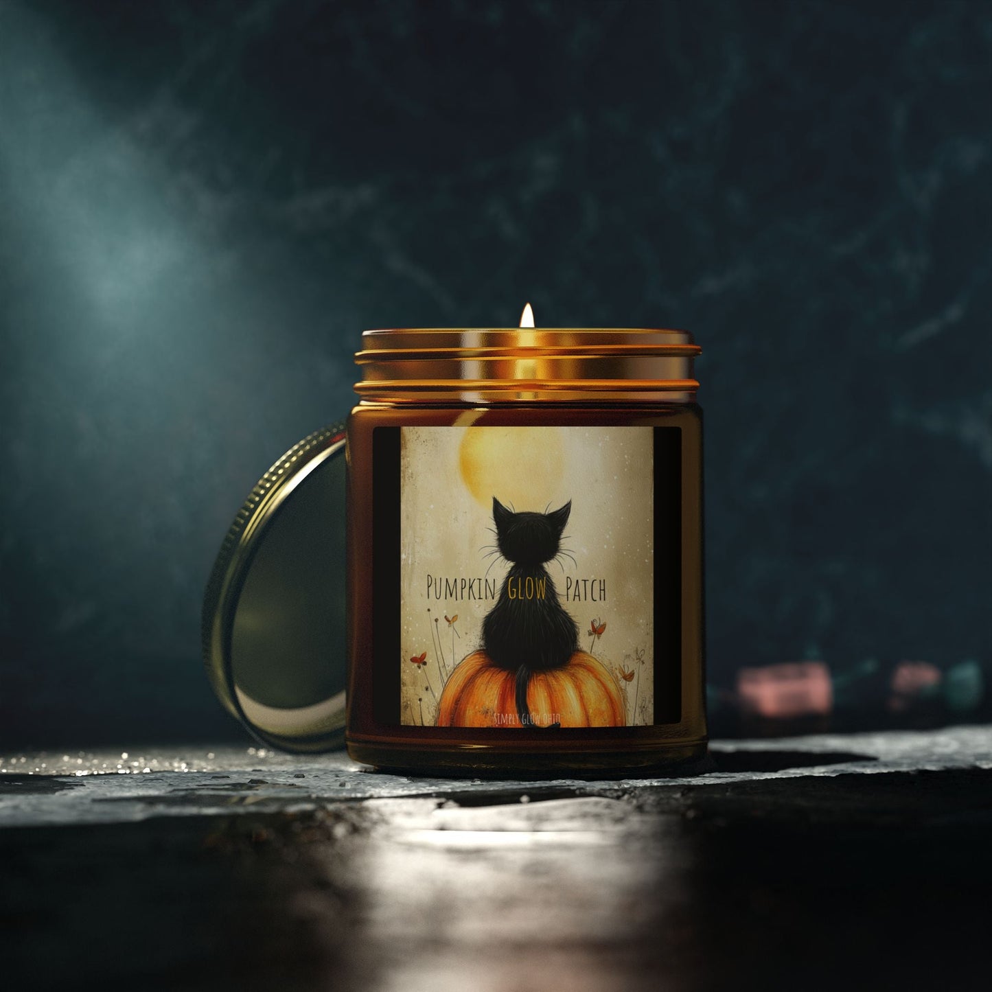 Scented Candles, Coconut Apricot Wax (4oz, 9oz) Halloween - Simply Glow Ohio