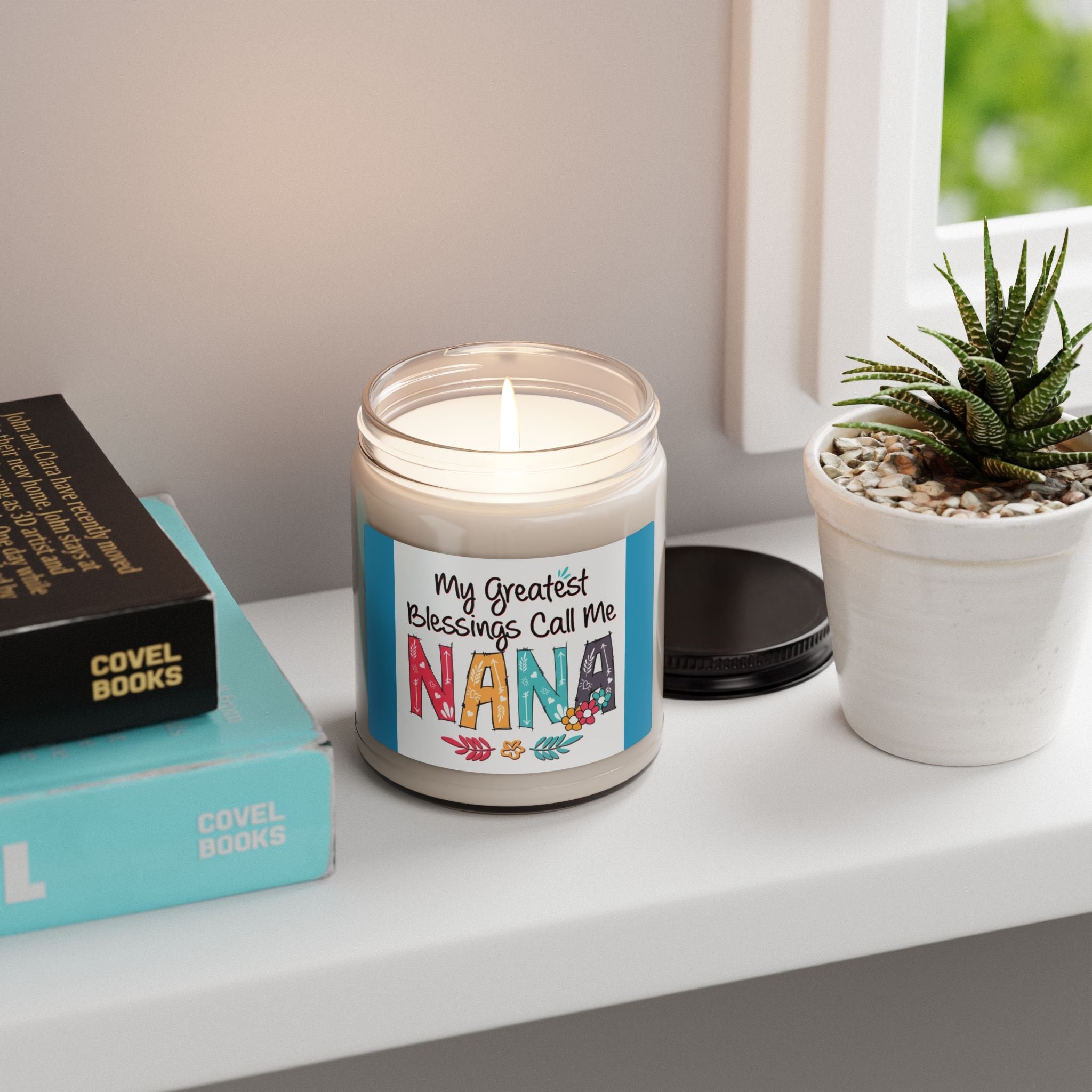 Scented Soy Candle, 9oz, Nana, grandma inspired - Simply Glow Ohio