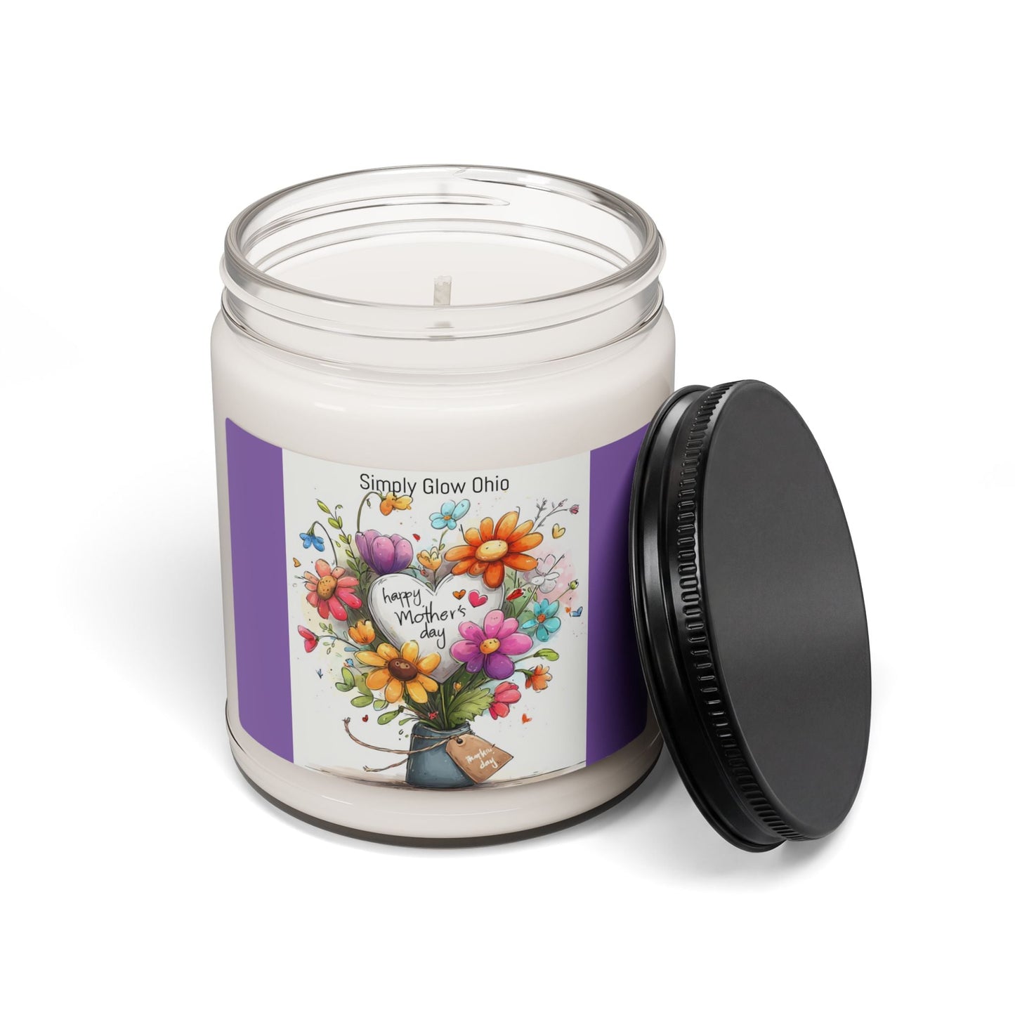 Scented Soy Candle, 9oz, Mother’s Day design - Simply Glow Ohio