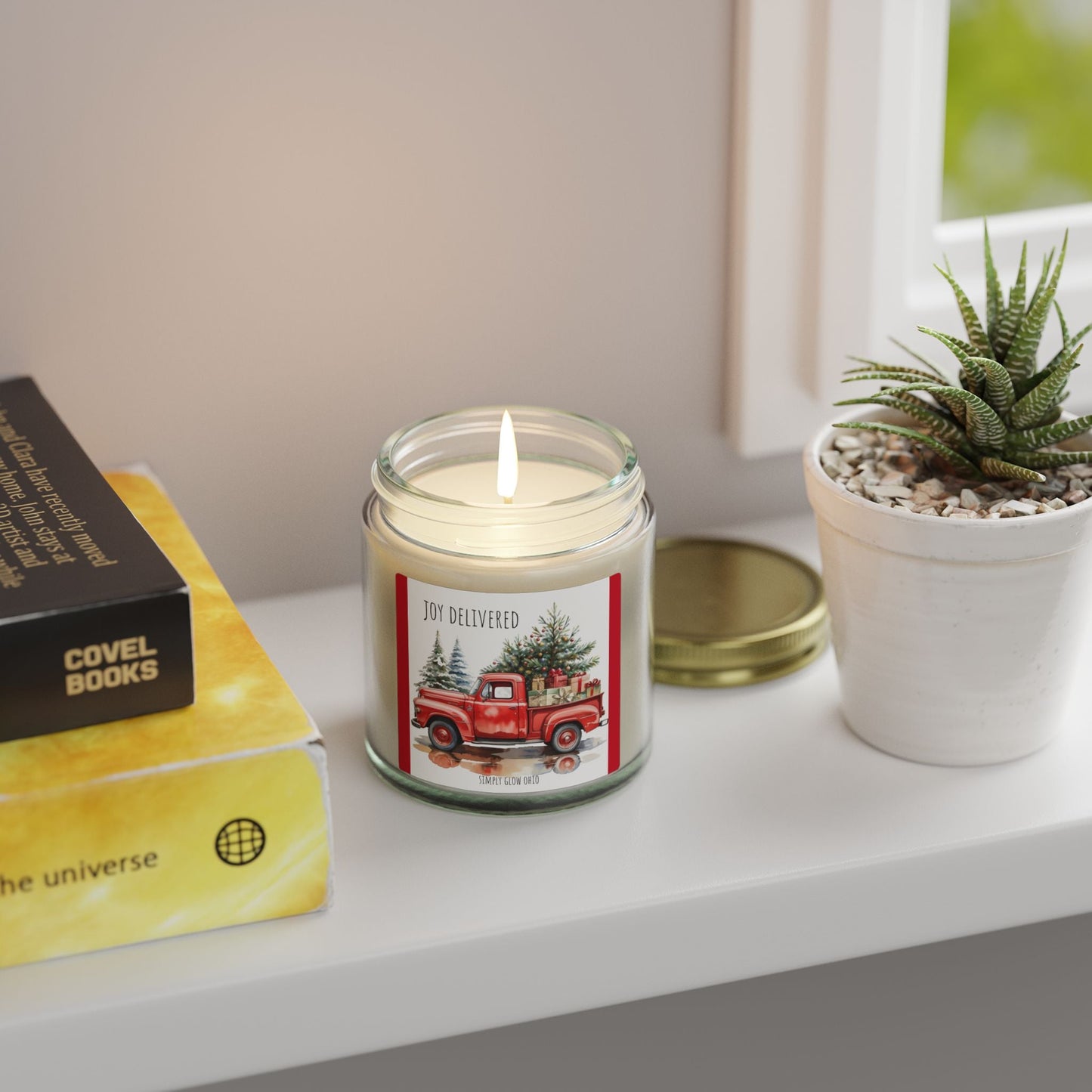 Scented Candles, Coconut Apricot Wax (4oz, 9oz) - Simply Glow Ohio