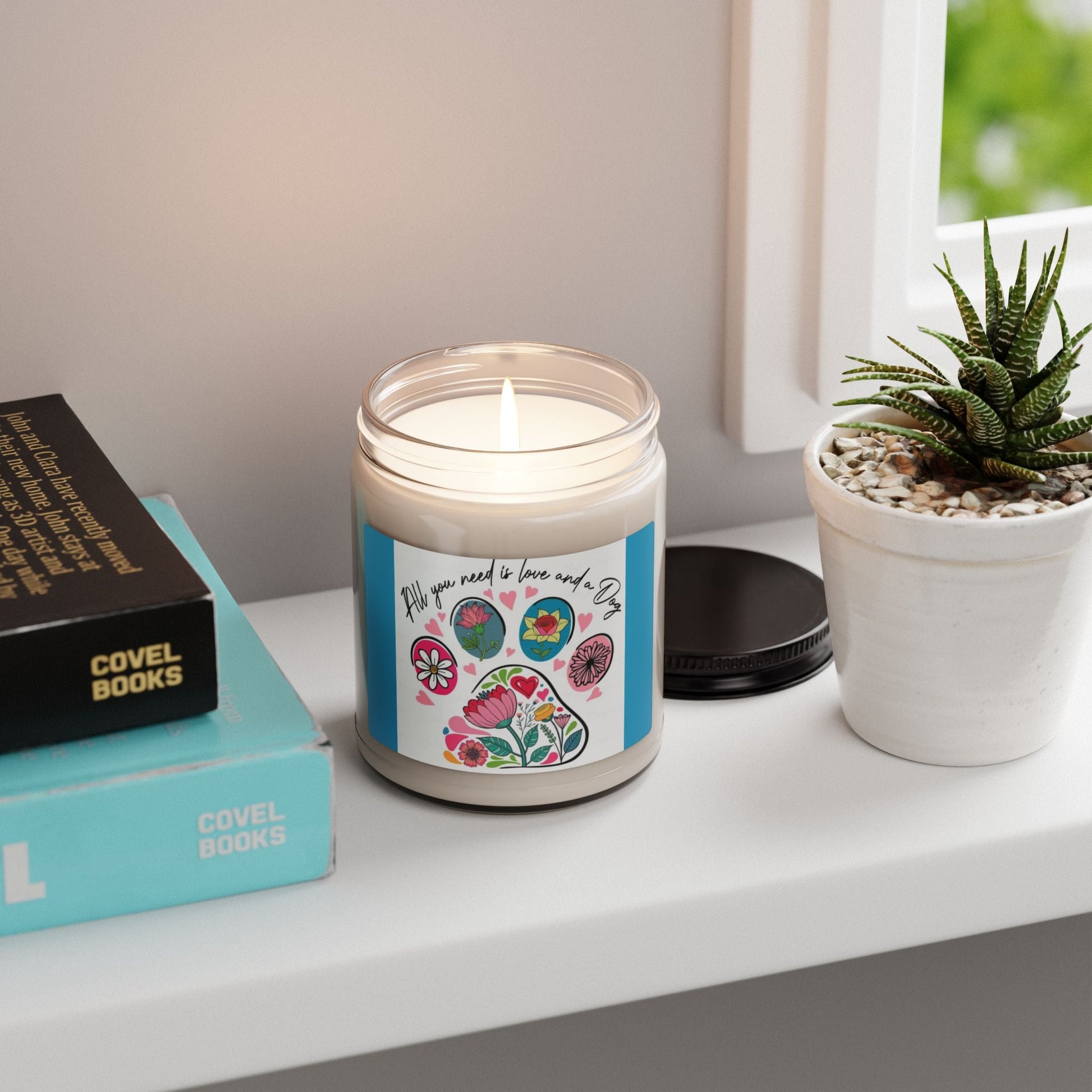 Scented Soy Candle, 9oz, for Dog lovers, home decor - Simply Glow Ohio
