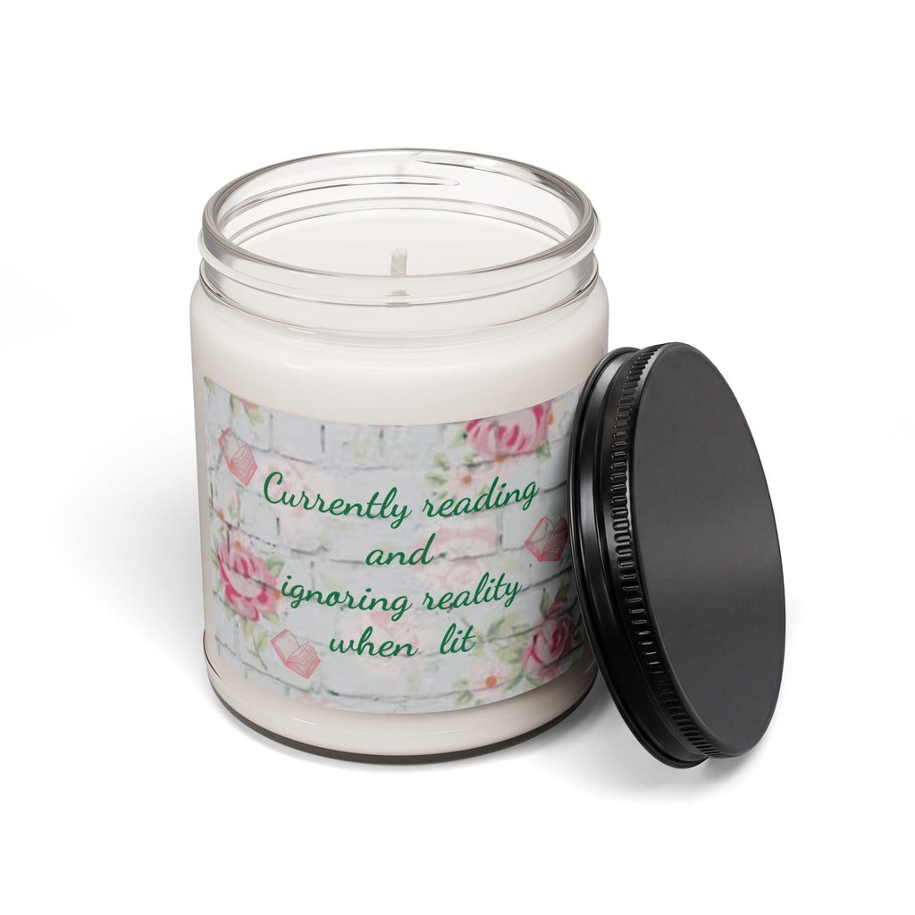 Scented Soy Candle, 9oz, reading when lit custom label - Simply Glow Ohio