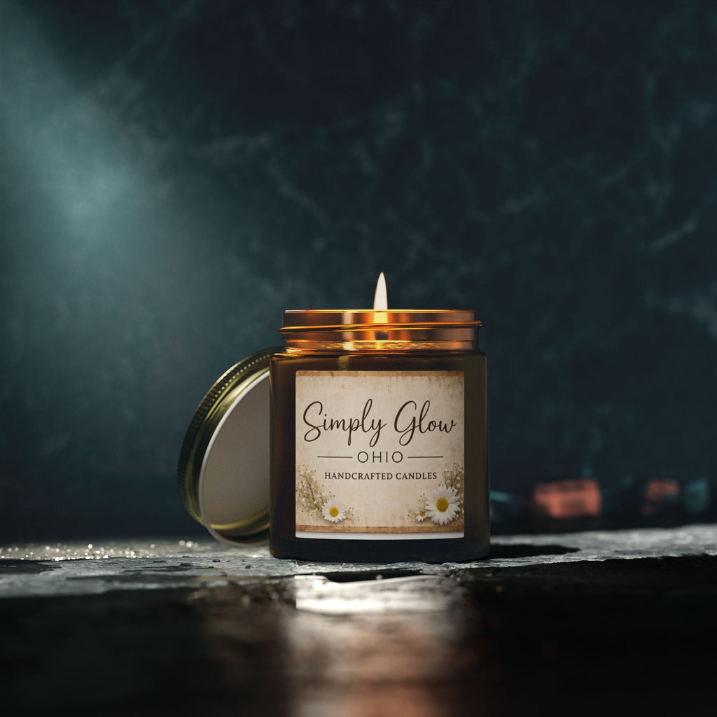 Scented Candles, Coconut Apricot Wax (4oz, 9oz) - Simply Glow Ohio
