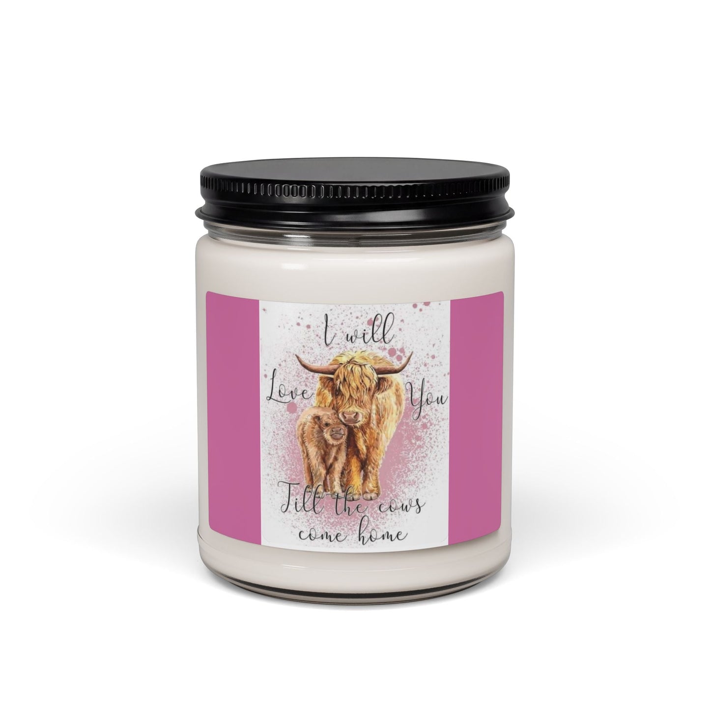 Scented Soy Candle, 9oz, country farm life & love, cow design - Simply Glow Ohio