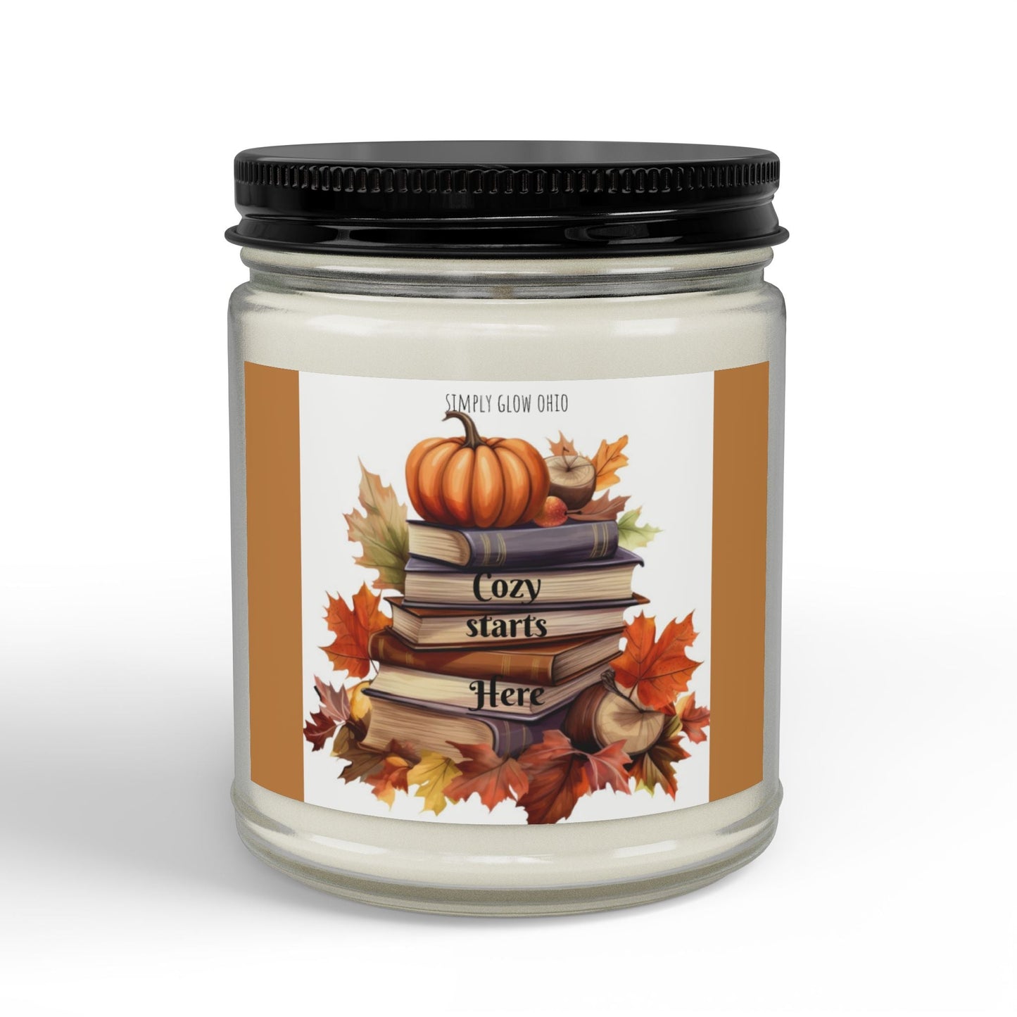 Scented Soy Candles with Black Lid, (4 and 9oz) - Simply Glow Ohio