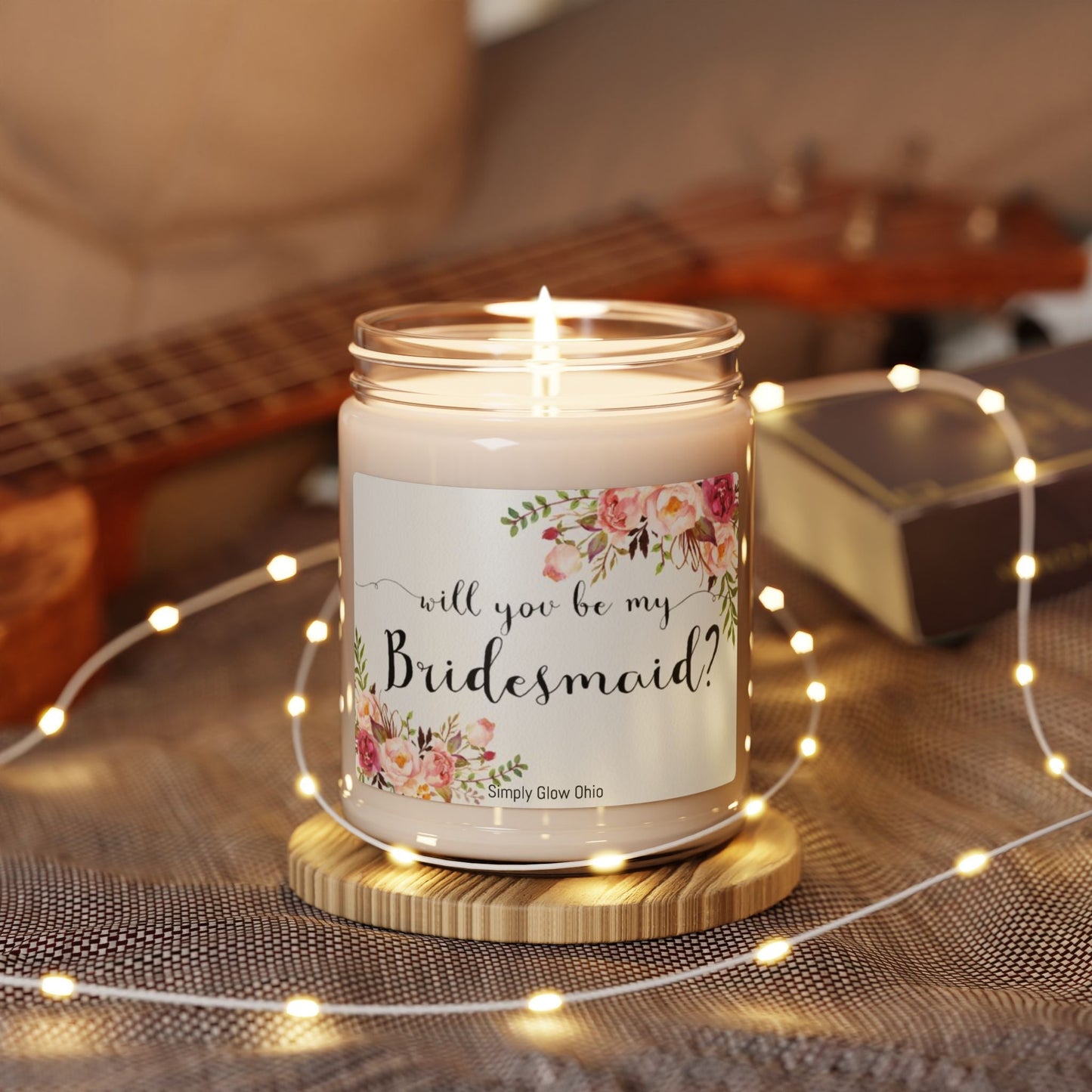 Scented Soy Candle, 9oz, bridesmaid, bridal party gifts - Simply Glow Ohio