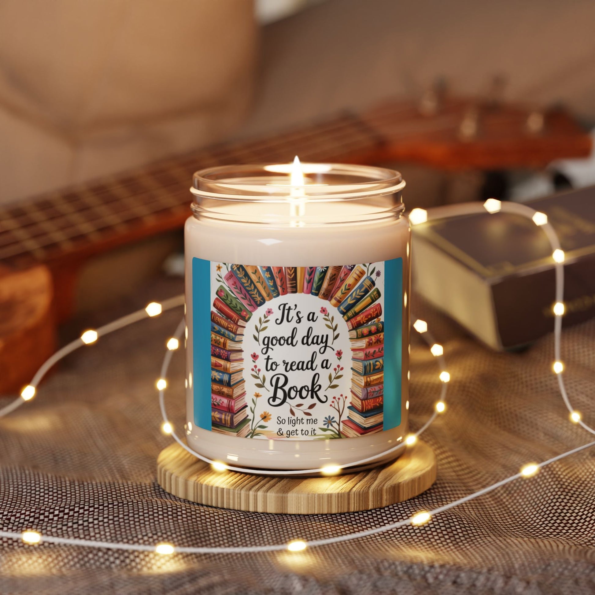 Scented Soy Candle, 9oz, book lovers, home decor - Simply Glow Ohio