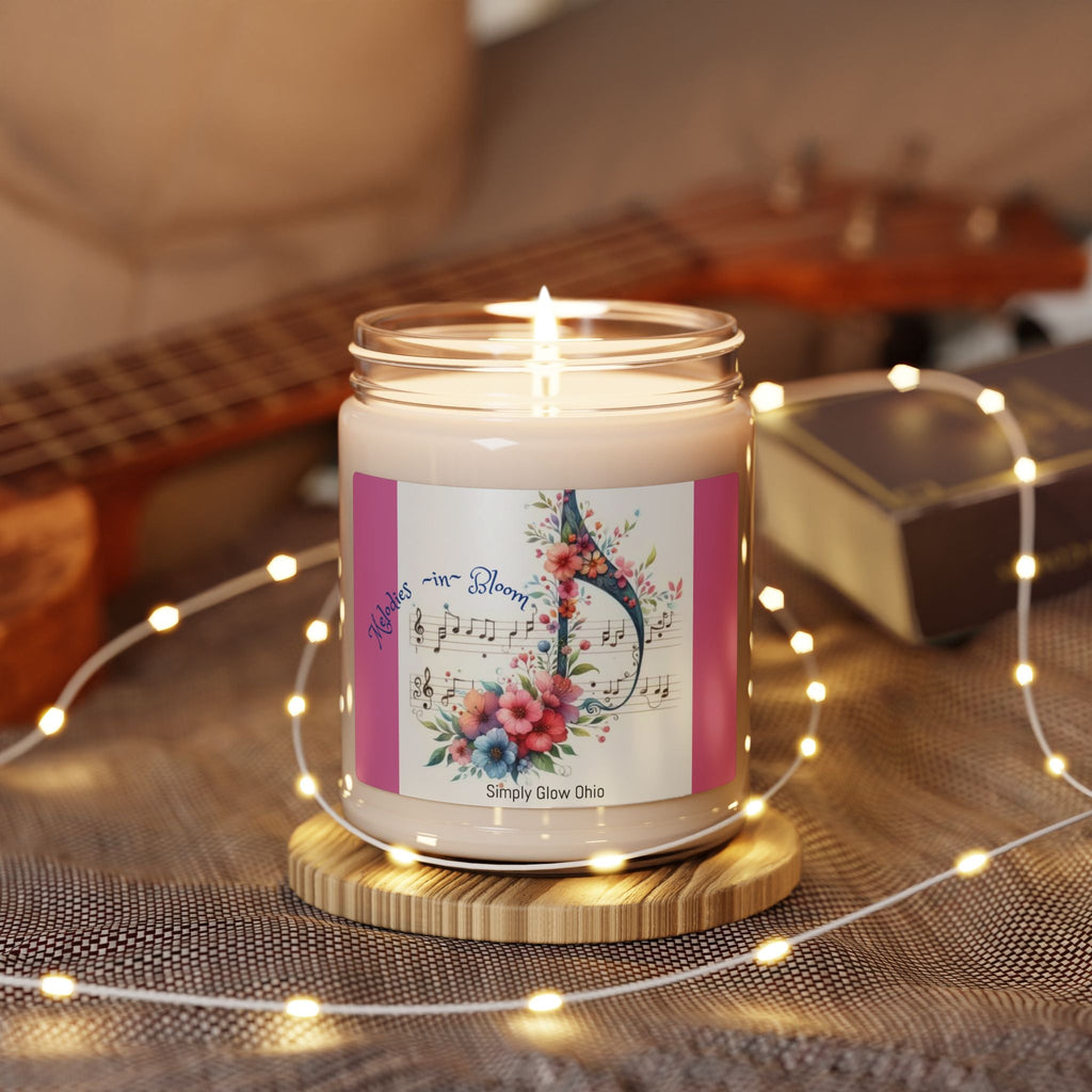Scented Soy Candle, 9oz, music lover, home decor - Simply Glow Ohio