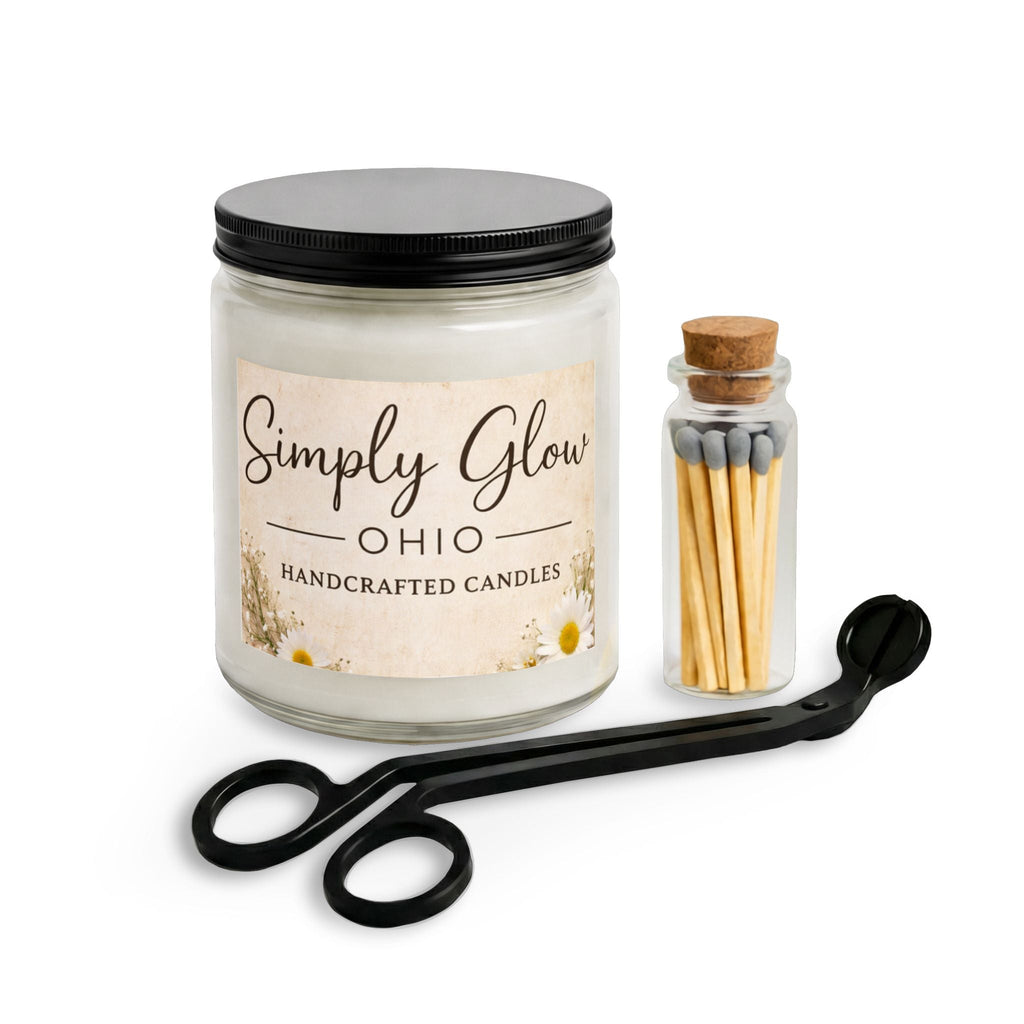 Candle Set with Matches and Wick Trimmer - Simply Glow Ohio