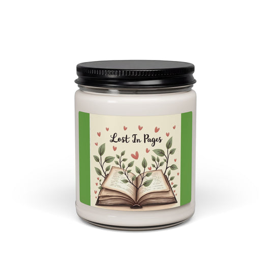 Scented Soy Candle, 9oz Lost in Pages, for book lovers - Simply Glow Ohio