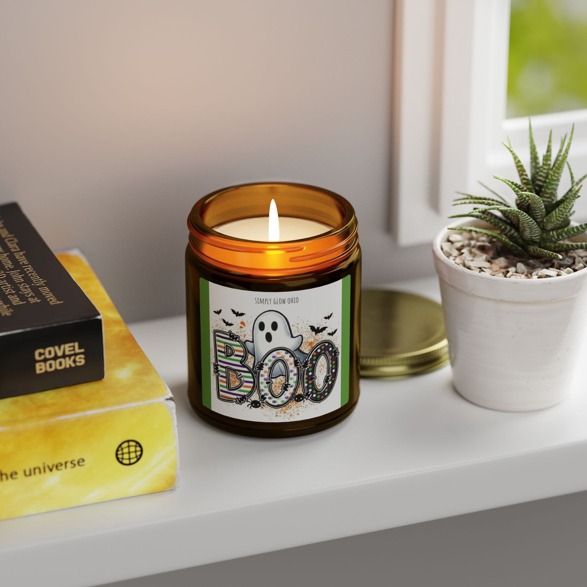 Scented Candles, Coconut Apricot Wax (4oz, 9oz) Halloween - Simply Glow Ohio