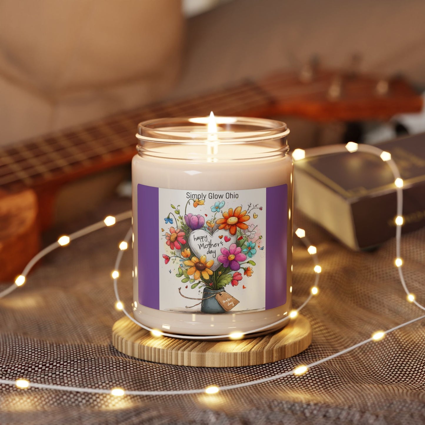 Scented Soy Candle, 9oz, Mother’s Day design - Simply Glow Ohio