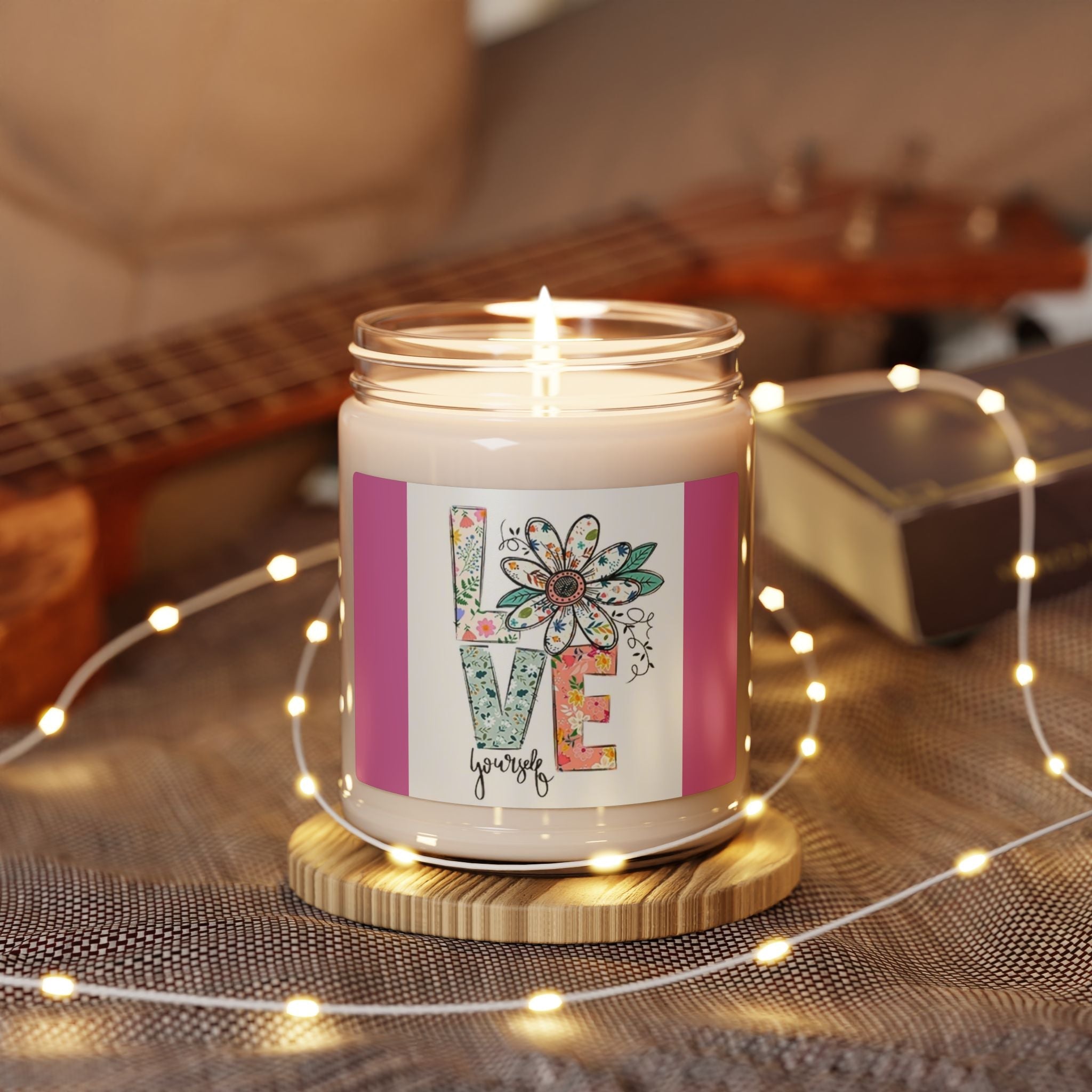 Scented Soy Candle, 9oz, Love yourself, inspirational, affirmations - Simply Glow Ohio