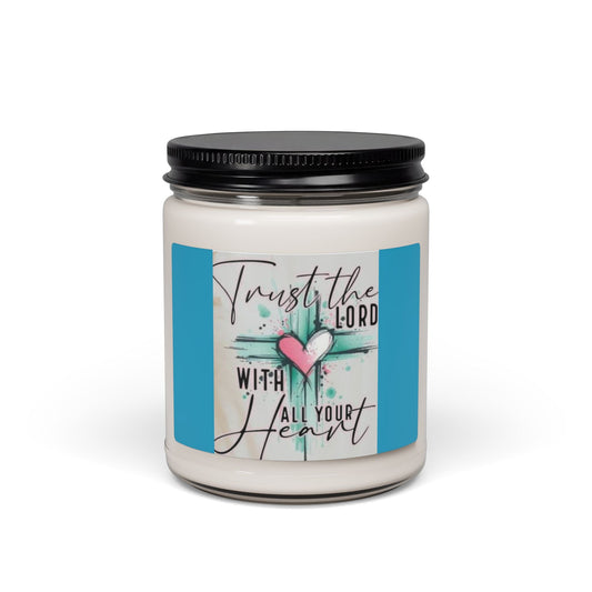 Scented Soy Candle, 9oz, Bible verse, home decor - Simply Glow Ohio