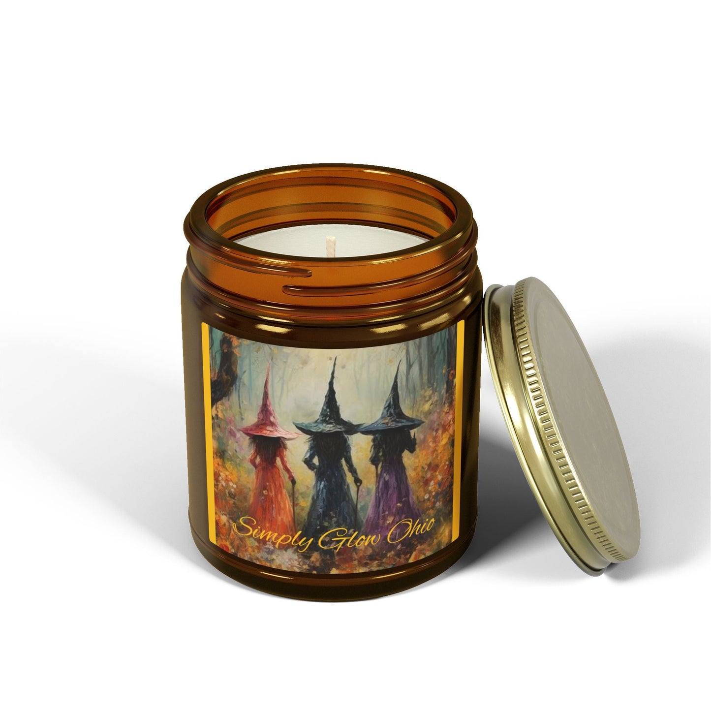 Scented Candles, Coconut Apricot Wax (4oz, 9oz) Halloween - Simply Glow Ohio
