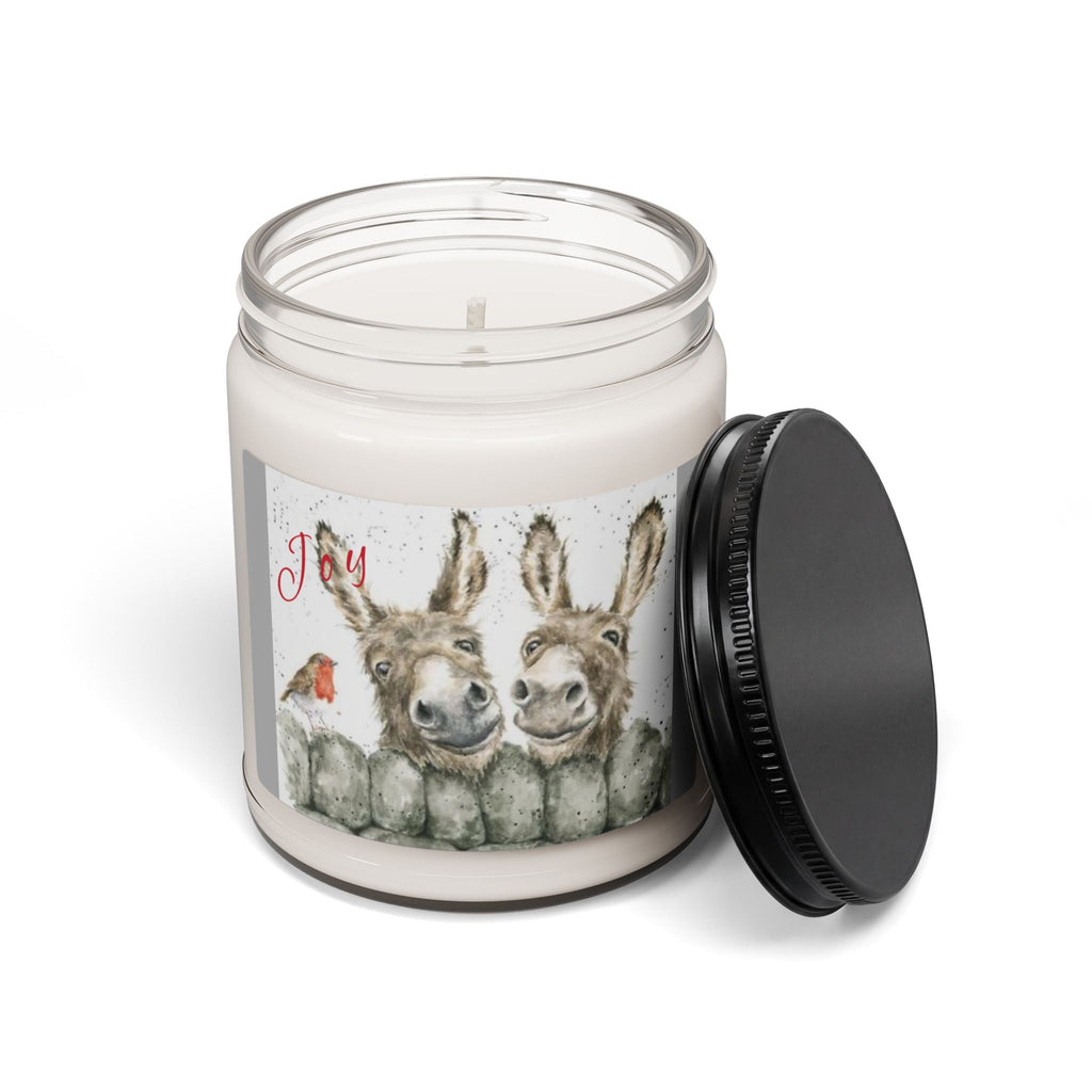 Scented Soy Candle, 9oz, donkey, farmhouse winter decor - Simply Glow Ohio