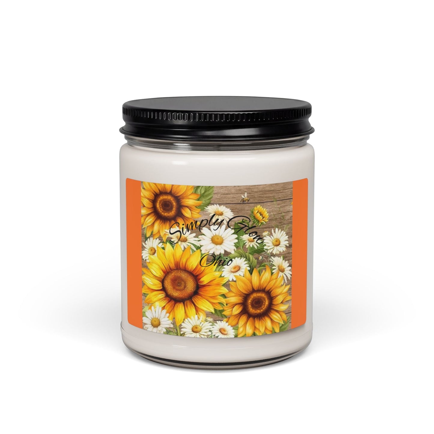 Scented Soy Candle, 9oz, Sunflowers & Daisies - Simply Glow Ohio