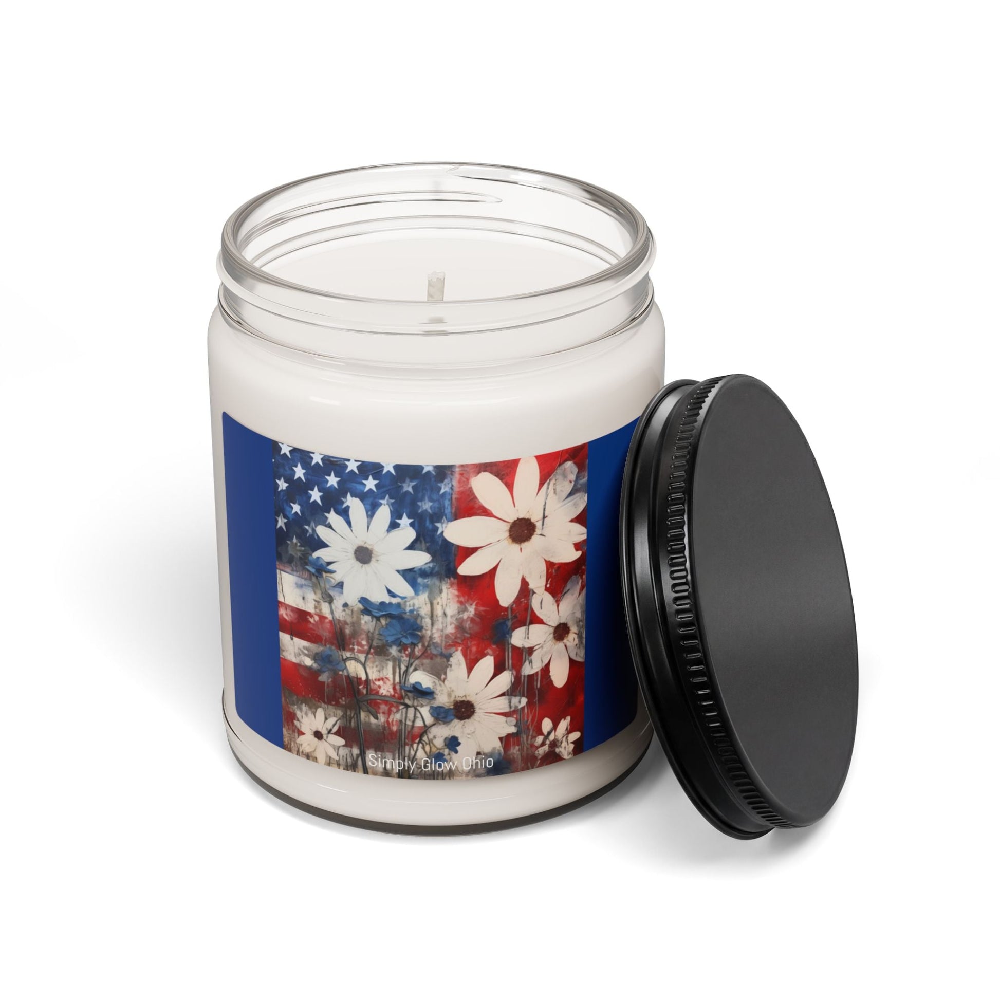 Scented Soy Candle, 9oz, Americana, patriotic, home decor - Simply Glow Ohio