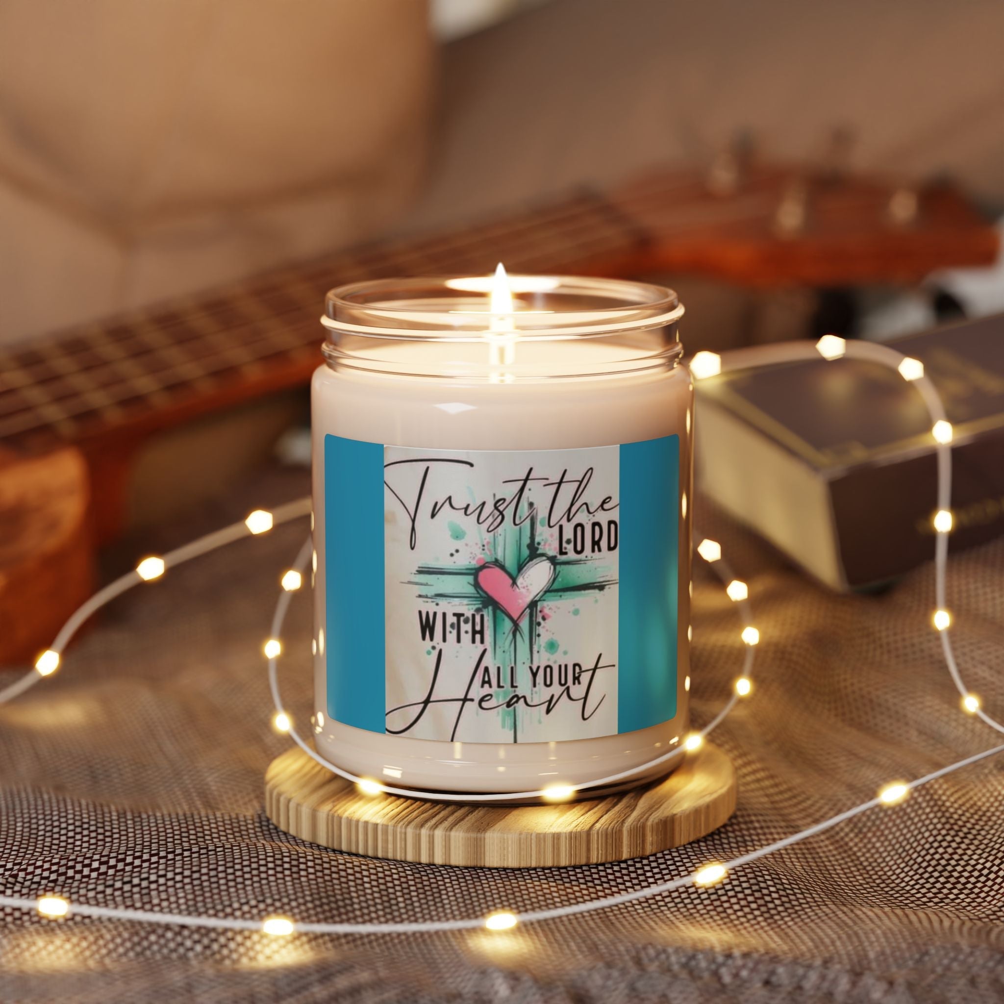 Scented Soy Candle, 9oz, Bible verse, home decor - Simply Glow Ohio