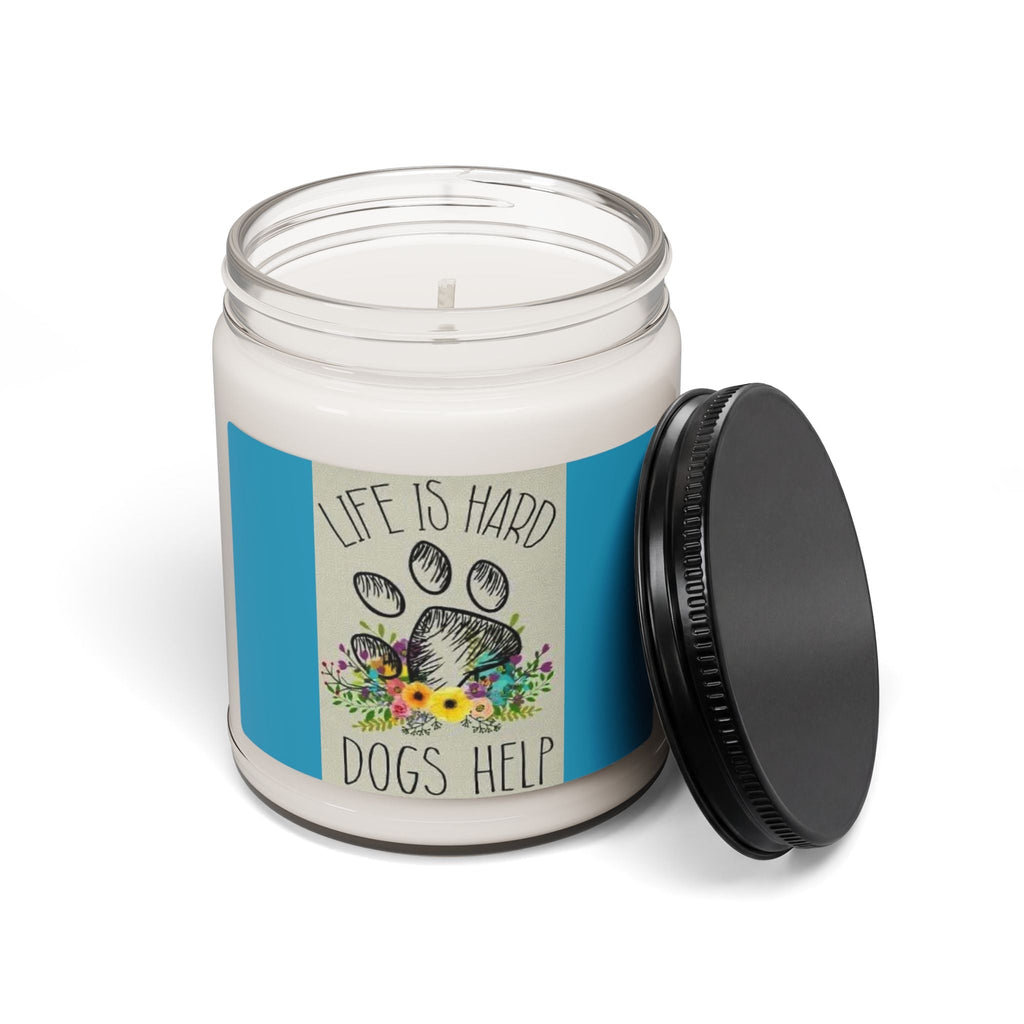 Scented Soy Candle, 9oz, Life is hard, dogs help - Simply Glow Ohio