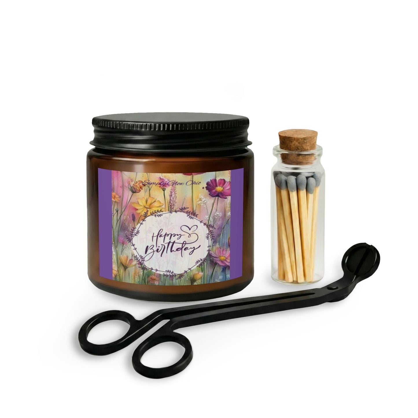 Candle Set with Matches and Wick Trimmer - Simply Glow Ohio