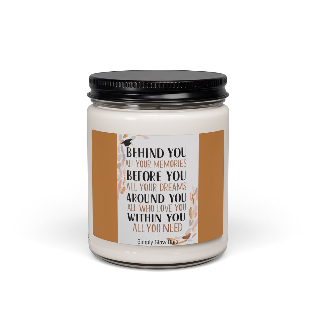 Scented Soy Candle, 9oz, graduation, inspired words - Simply Glow Ohio