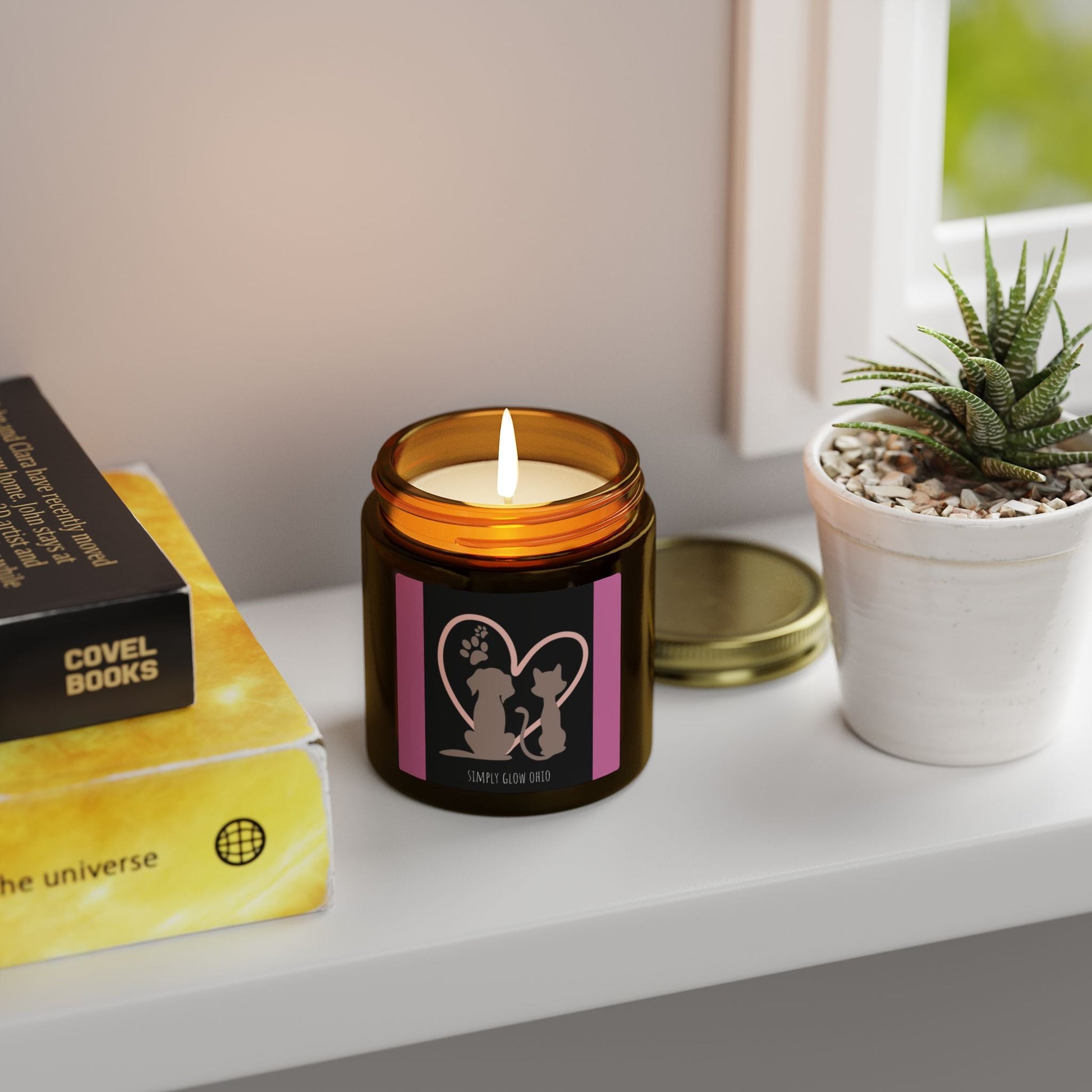 Scented Candles, Coconut Apricot Wax (4oz, 9oz) - Simply Glow Ohio