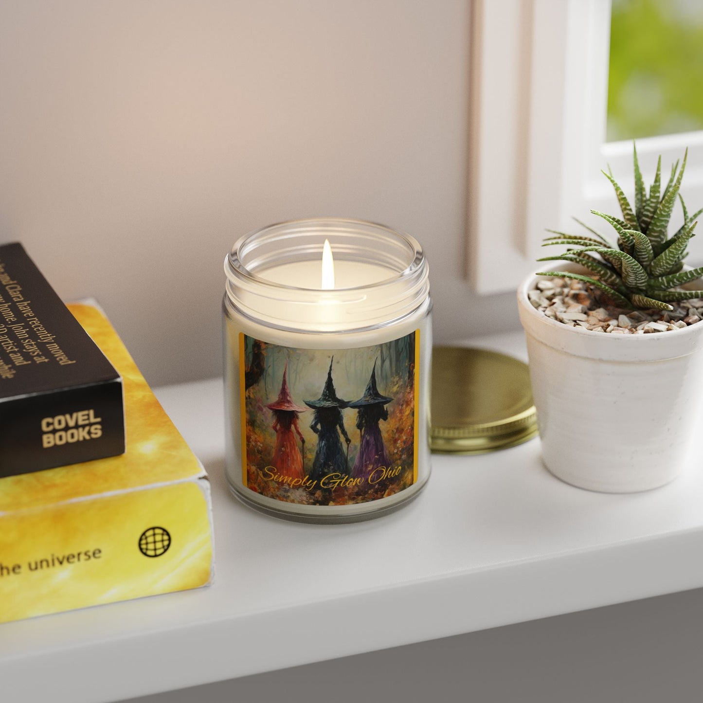 Scented Candles, Coconut Apricot Wax (4oz, 9oz) Halloween - Simply Glow Ohio