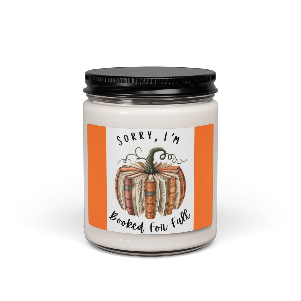 Scented Soy Candle, 9oz, Pumpkin shaped books custom design, Fall & book lovers. - Simply Glow Ohio
