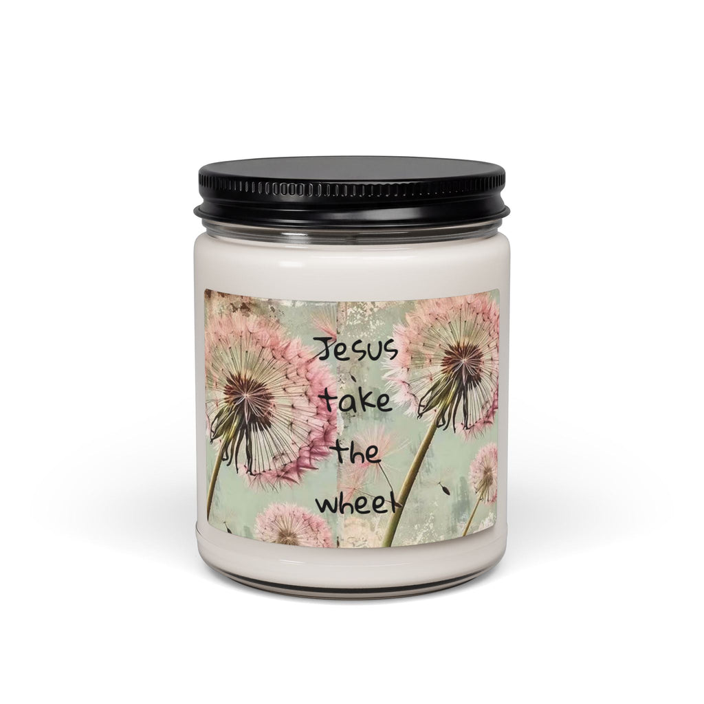 Scented Soy Candle, 9oz, Jesus take the wheel quote - Simply Glow Ohio