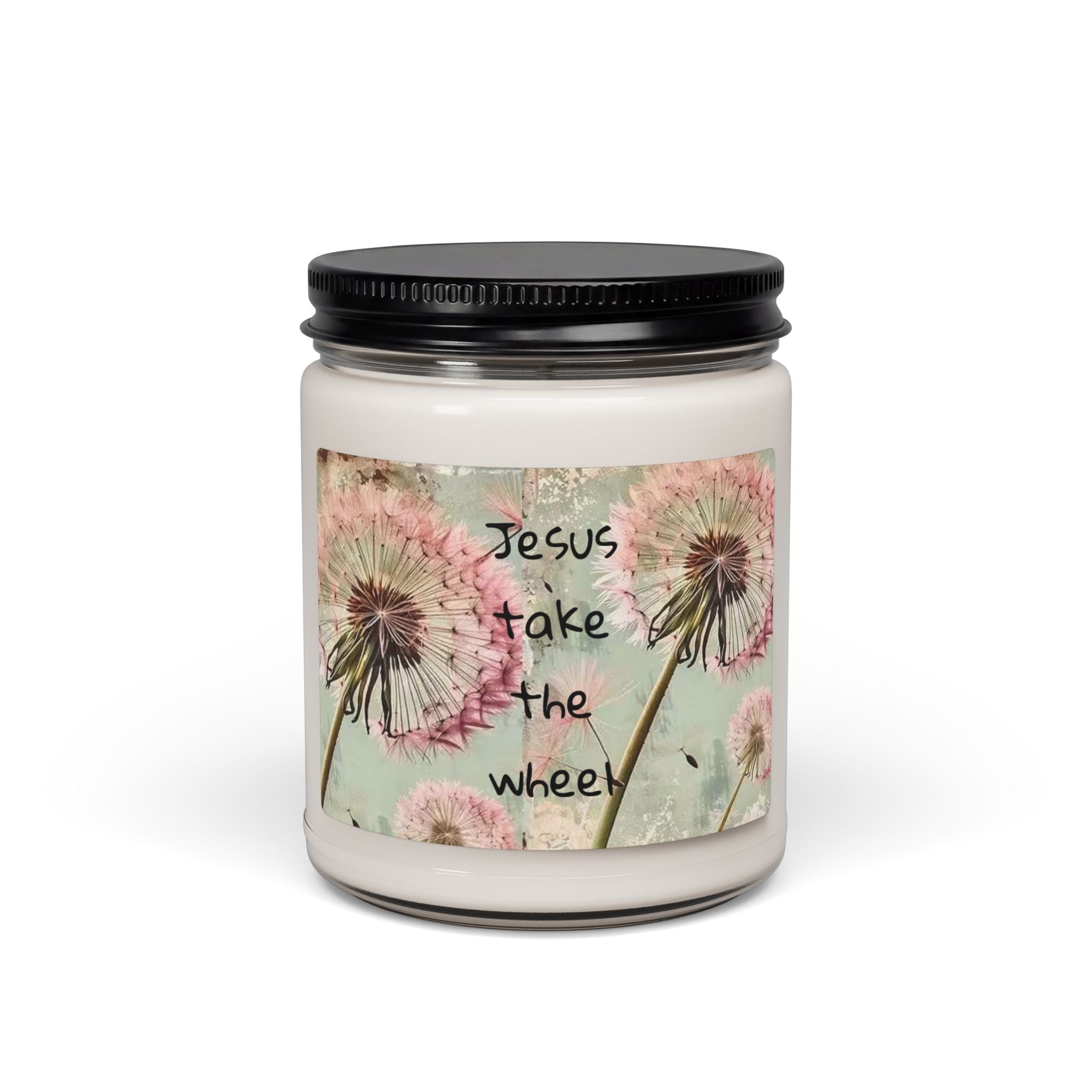 Scented Soy Candle, 9oz, Jesus take the wheel quote - Simply Glow Ohio