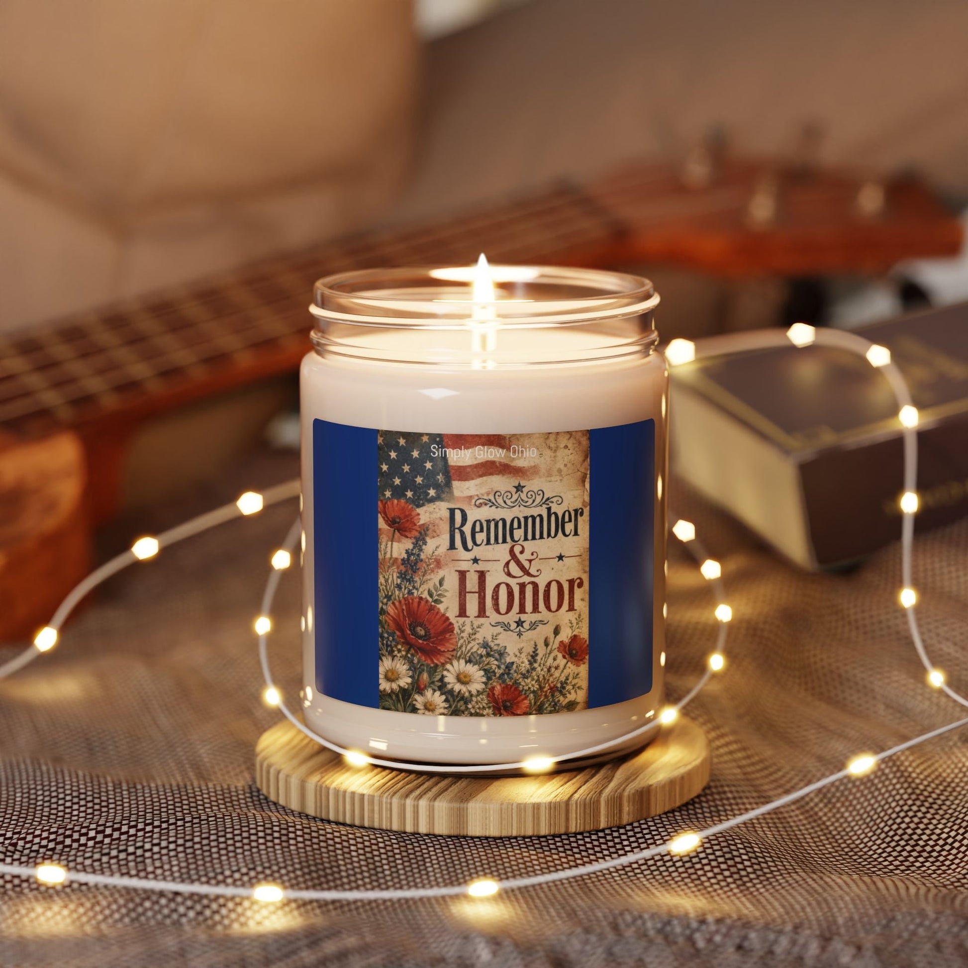 Scented Soy Candle, 9oz, Americana, Patriotic, home decor - Simply Glow Ohio