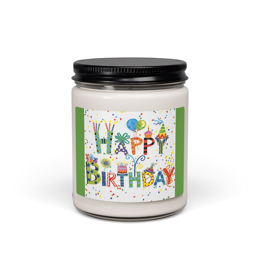 Scented Soy Candle, 9oz, Happy Birthday, gift - Simply Glow Ohio
