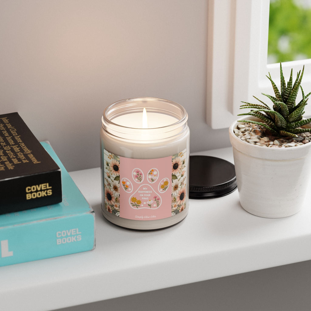 Scented Soy Candle, 9oz, dog lover, home decor - Simply Glow Ohio