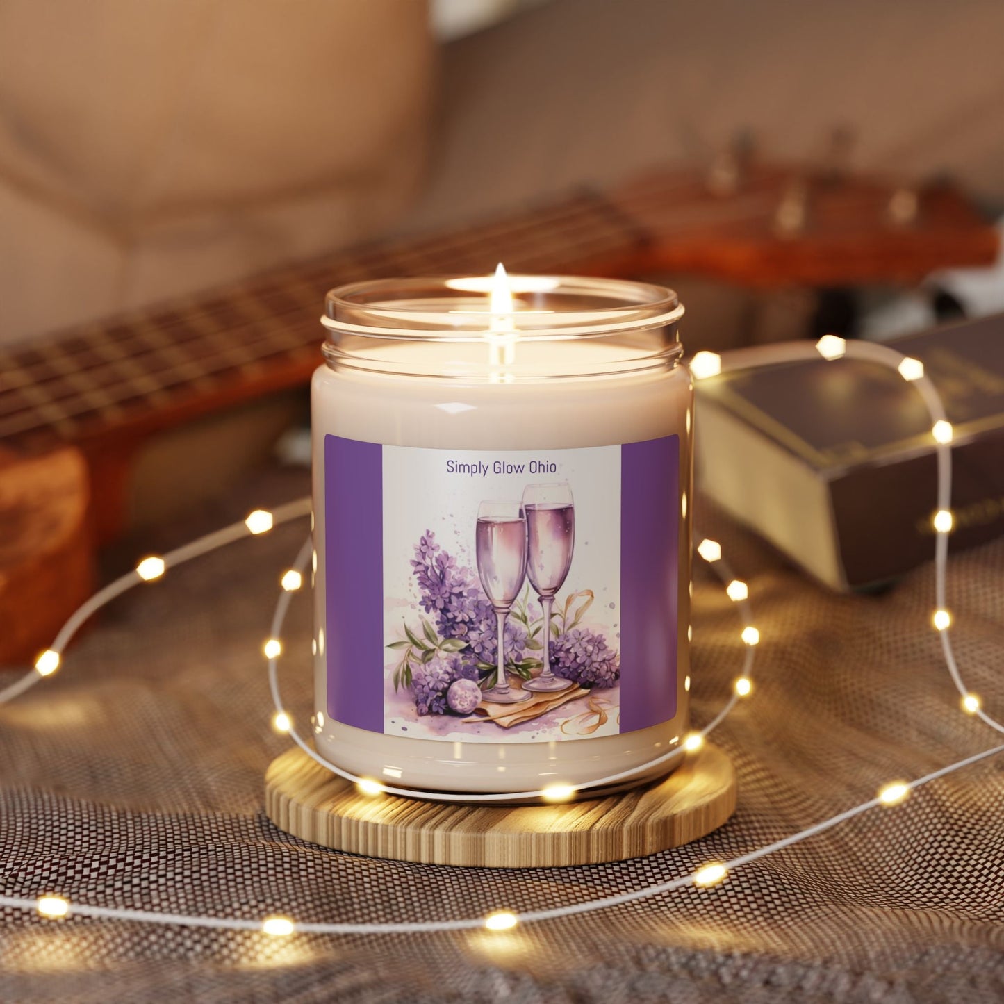 Scented Soy Candle, 9oz, wedding gift , anniversary gift, celebration - Simply Glow Ohio