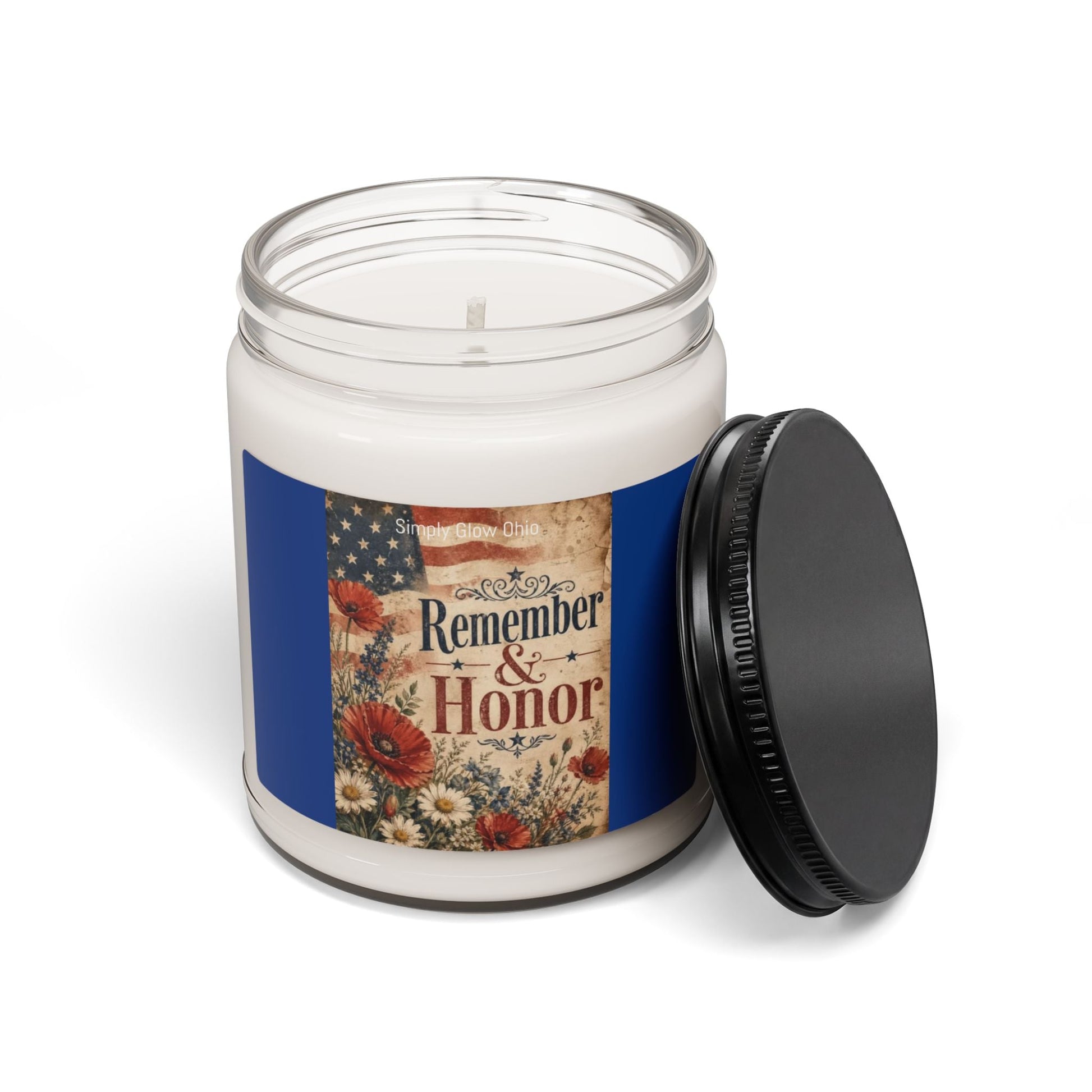 Scented Soy Candle, 9oz, Americana, Patriotic, home decor - Simply Glow Ohio