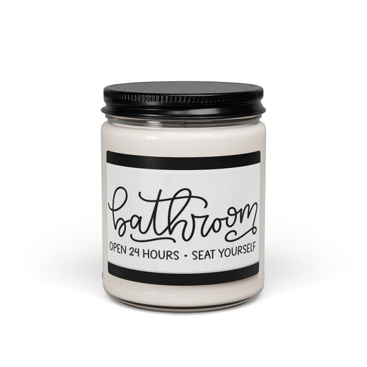 Scented Soy Candle, 9oz, Bathroom 24/7, decor - Simply Glow Ohio