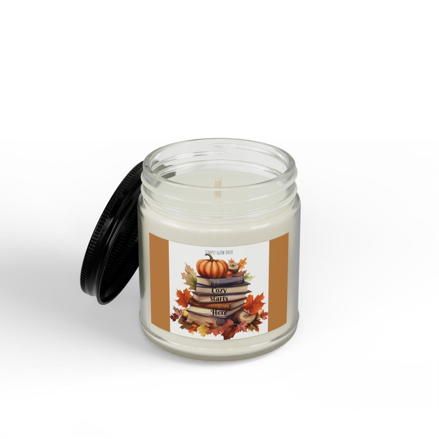 Scented Soy Candles with Black Lid, (4 and 9oz) - Simply Glow Ohio