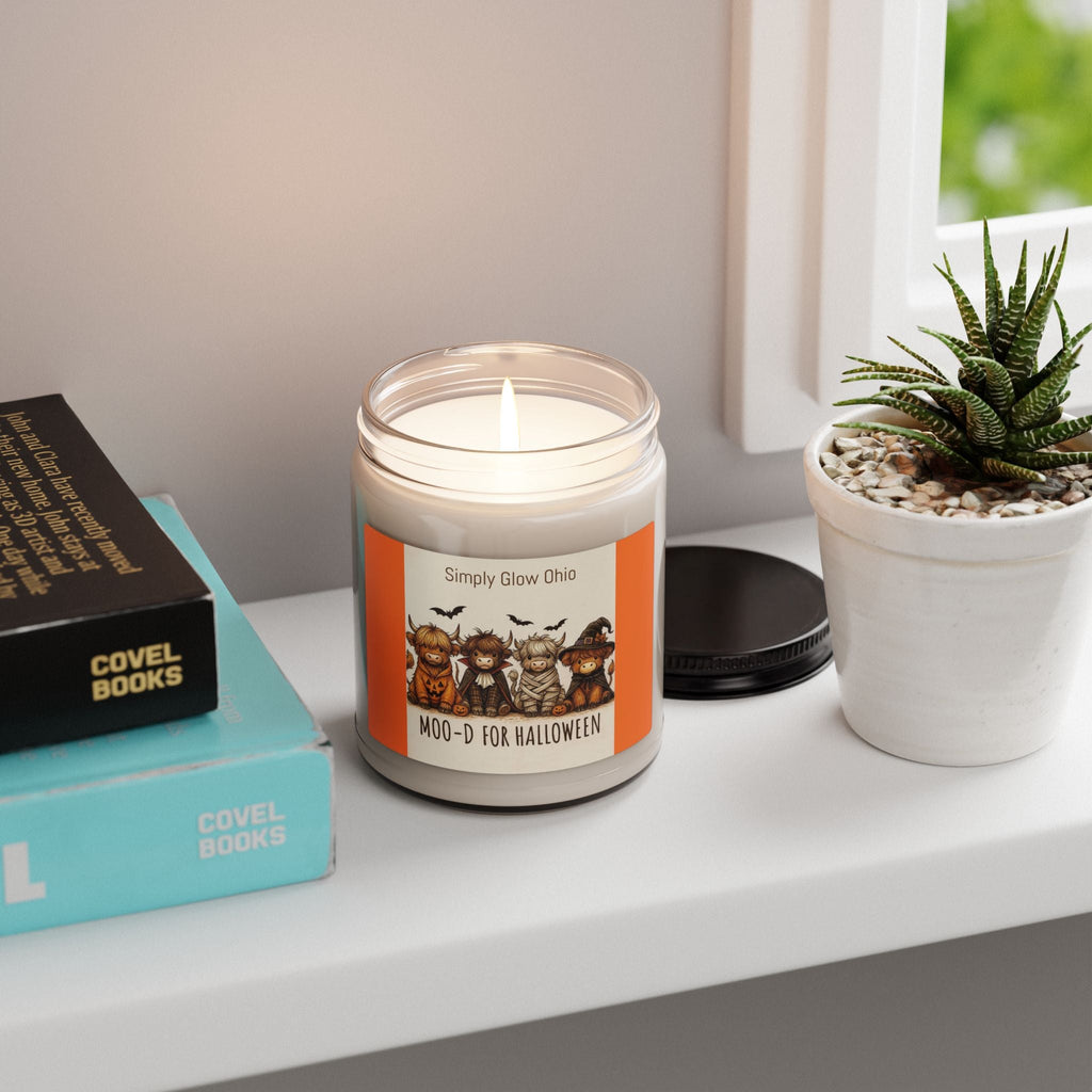 Scented Soy Candle, 9oz, Halloween, home decor - Simply Glow Ohio