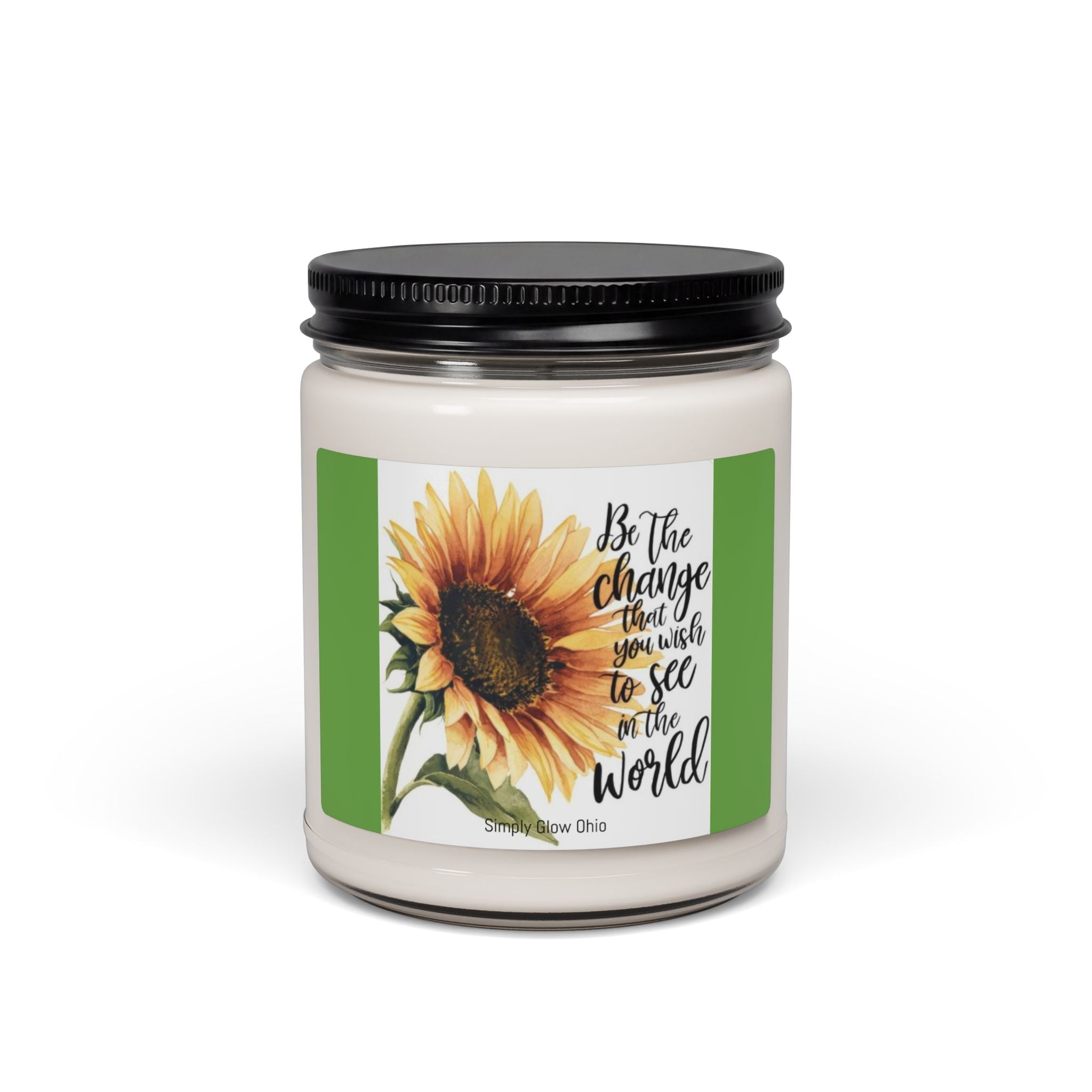 Scented Soy Candle, 9oz, affirmations, home decor - Simply Glow Ohio